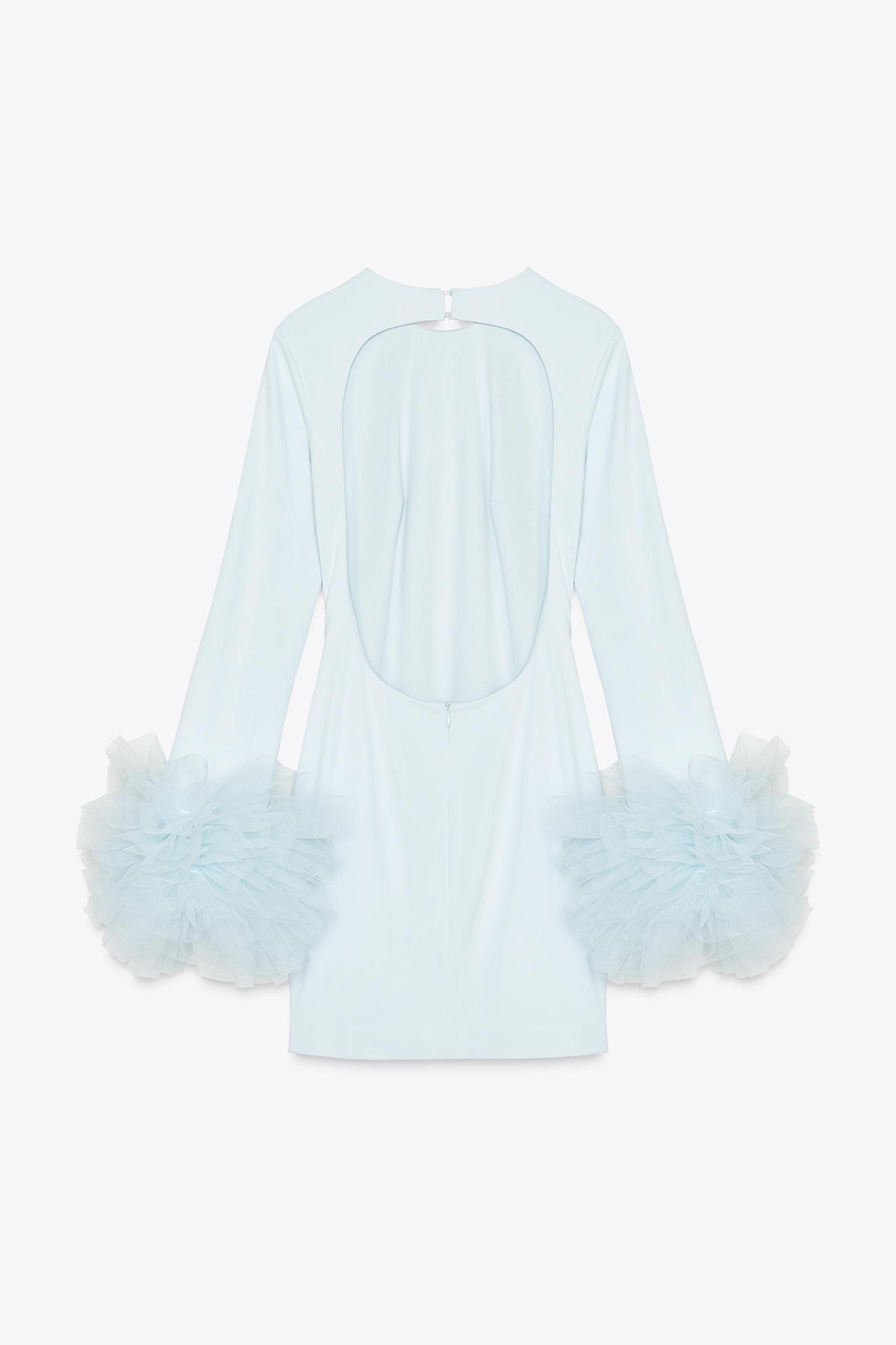 SHORT TULLE CUFF VOLUME DRESS Product Image