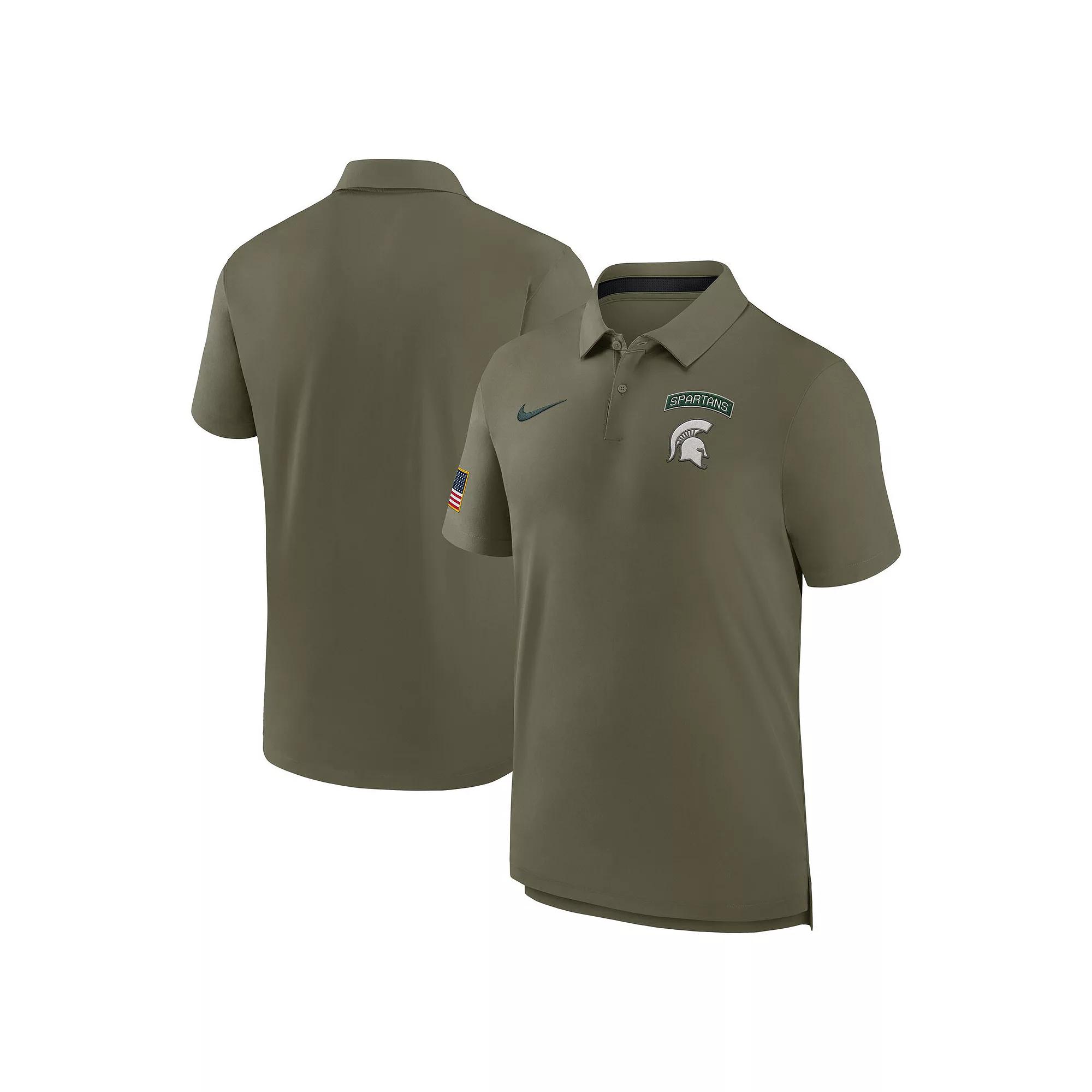 Men's Nike Olive Michigan State Spartans 2024 Military Appreciation Tour Performance Polo,  Product Image