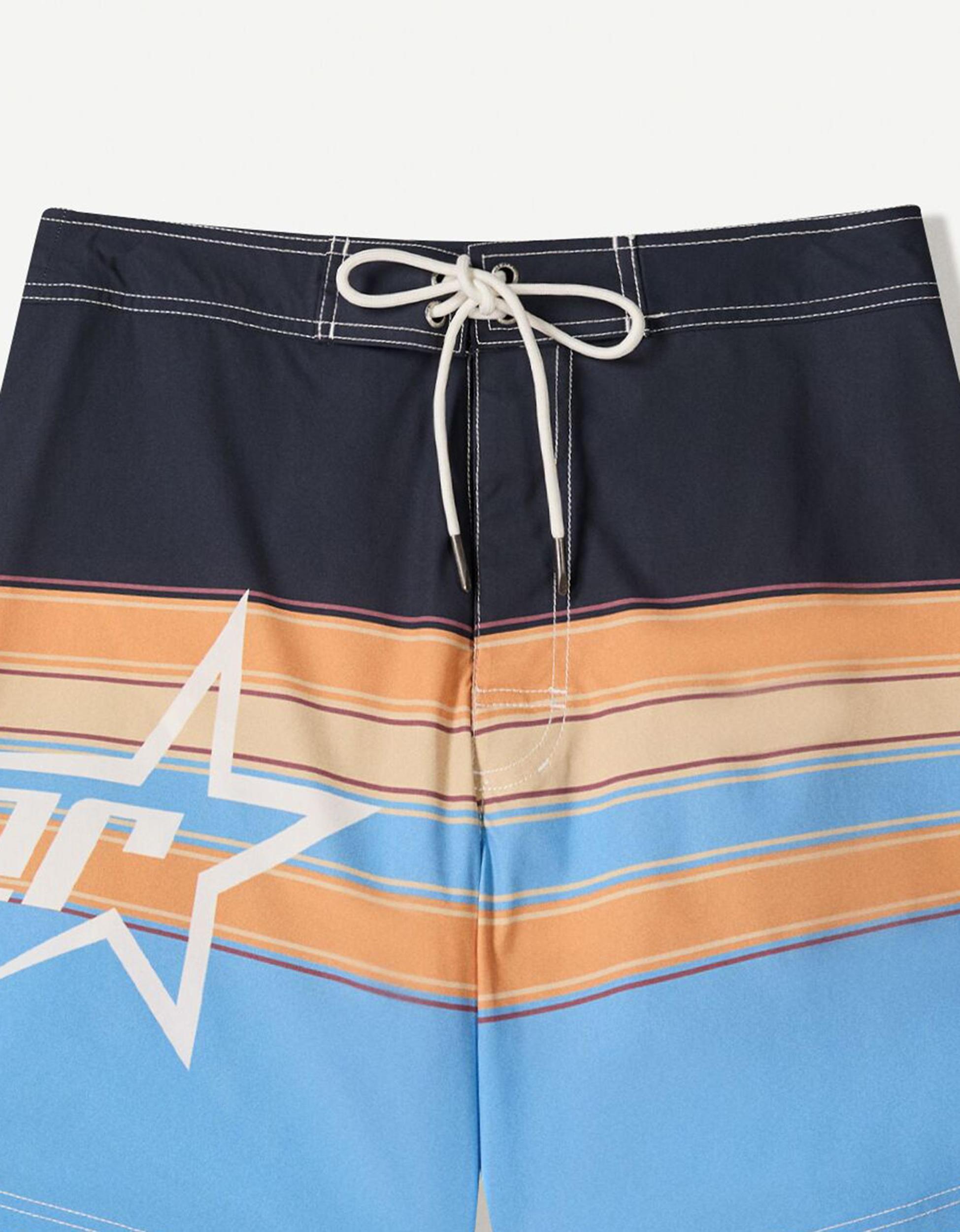 Long printed board shorts Product Image