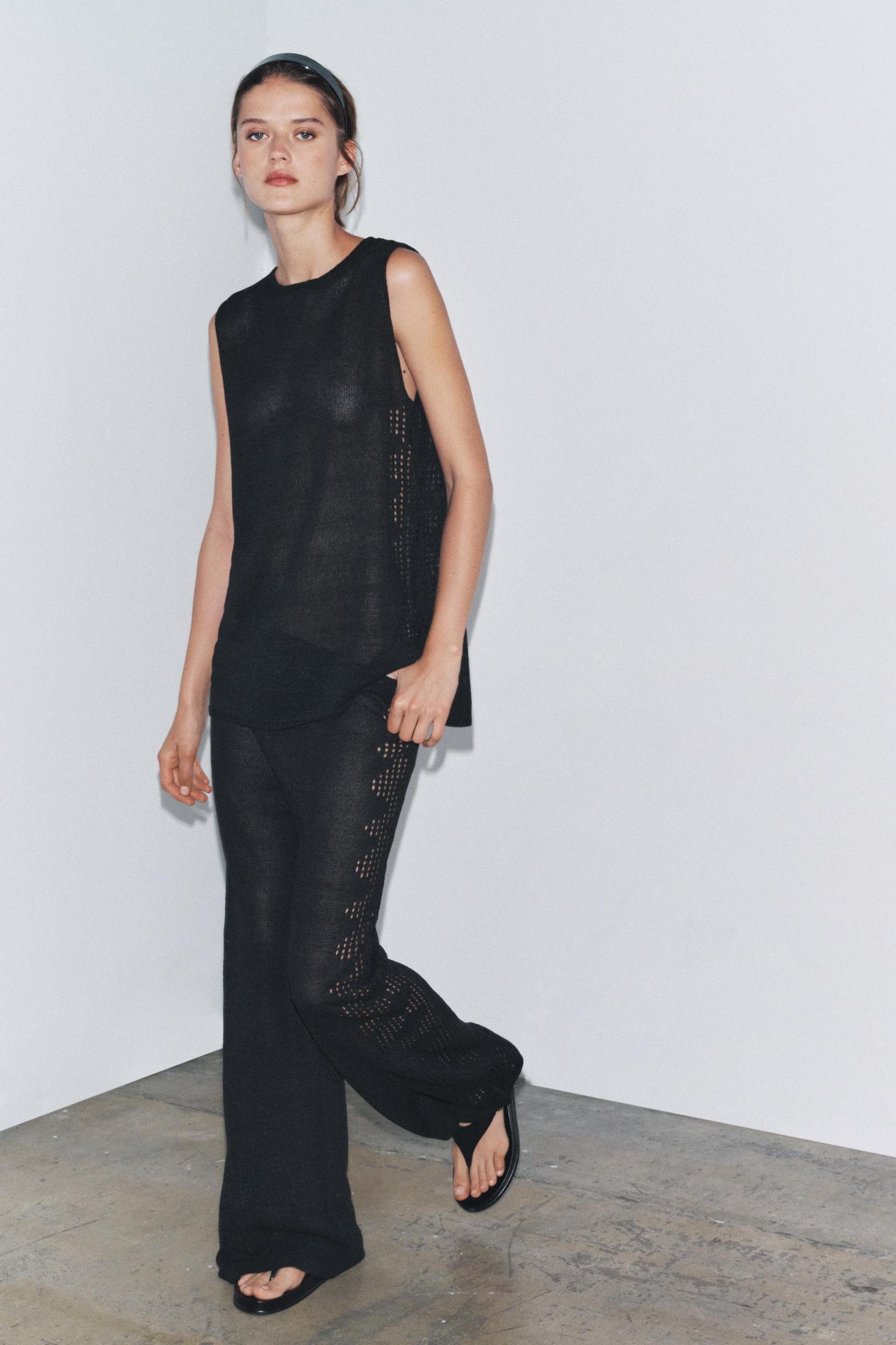 POINTELLE KNIT SIDE TOP Product Image