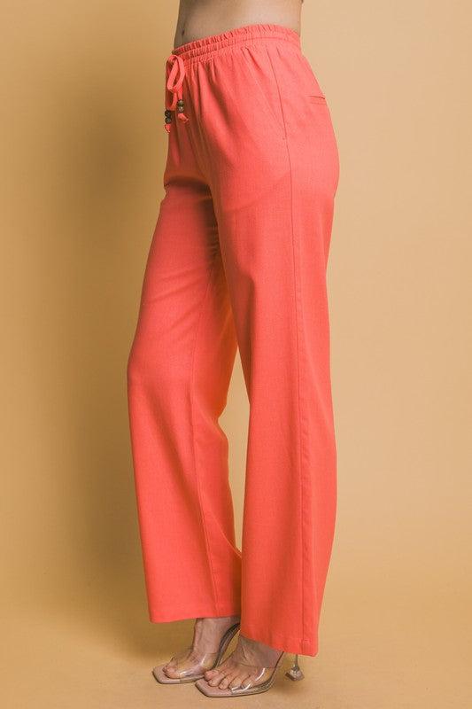 WARMER WEATHER LINEN BEACH PANTS Product Image