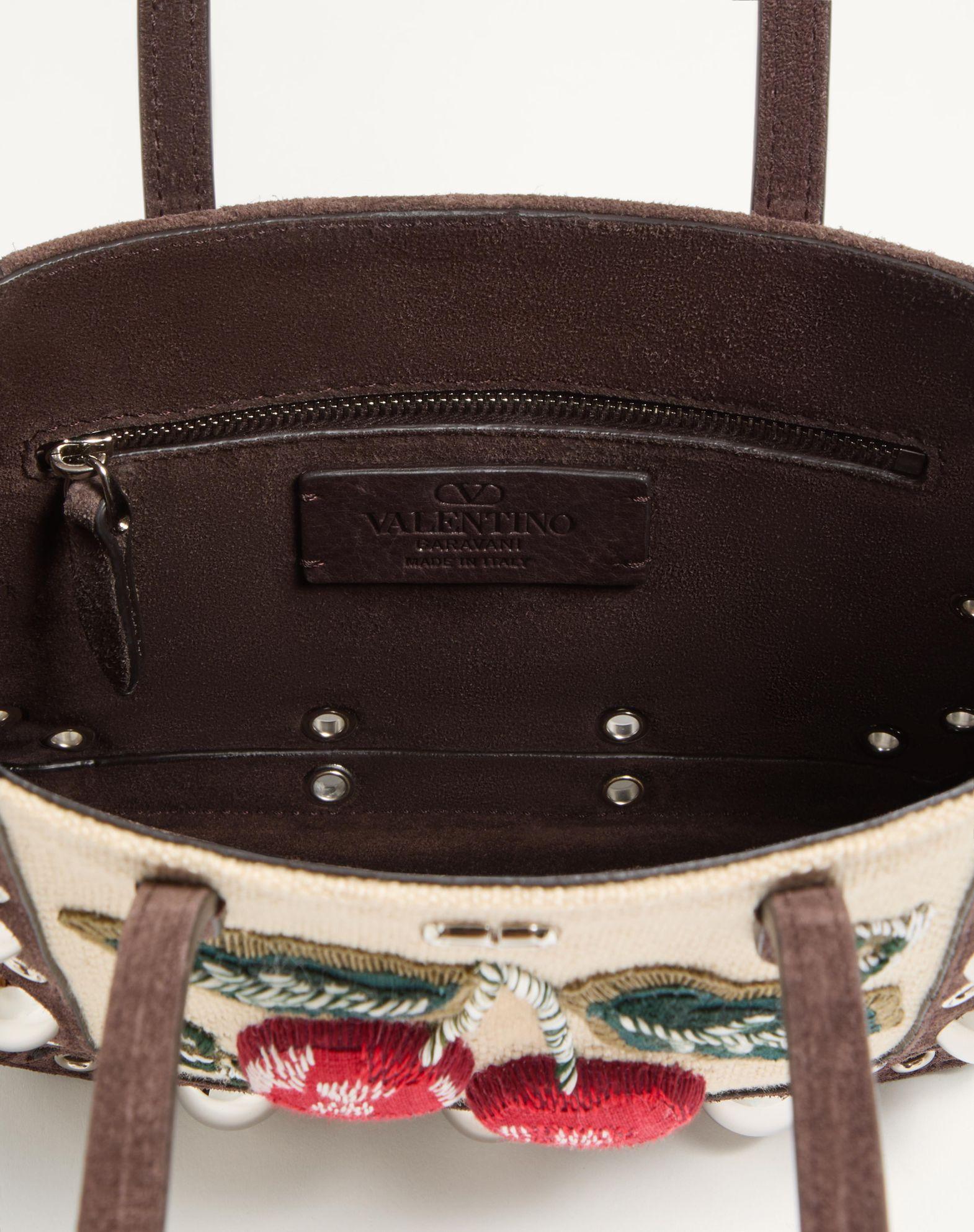 Valentino Garavani Nellcôte Mini Embroidered Shopping Bag Product Image