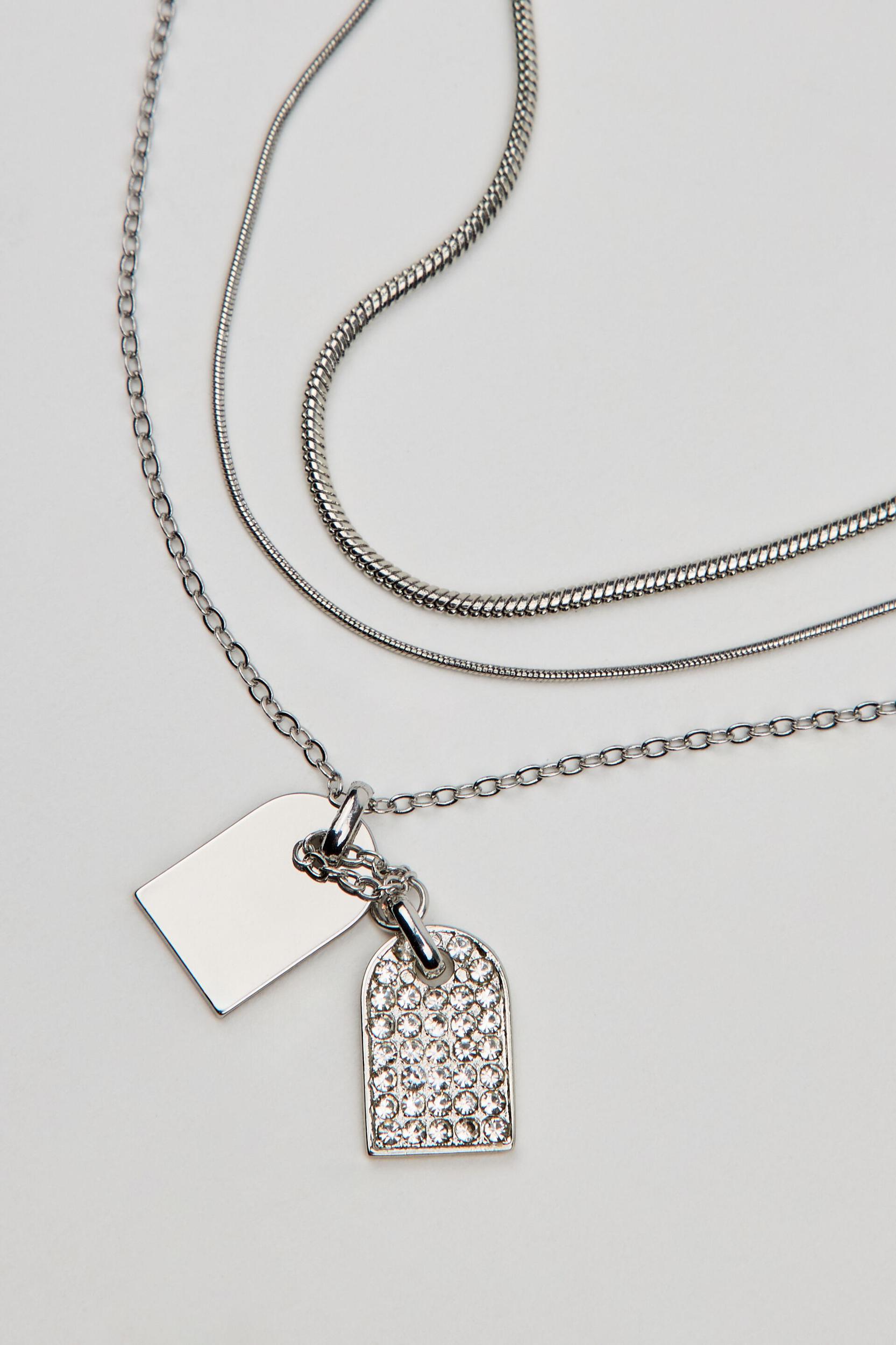 Set of 3 Dog Tags Necklaces Product Image