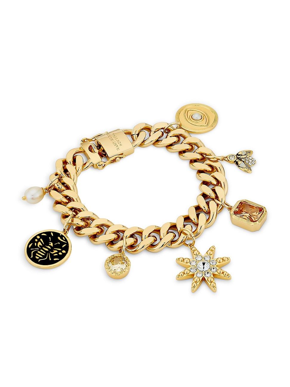 Womens Charm Emmi Goldtone, Freshwater Pearl & Cubic Zirconia Bracelet Product Image