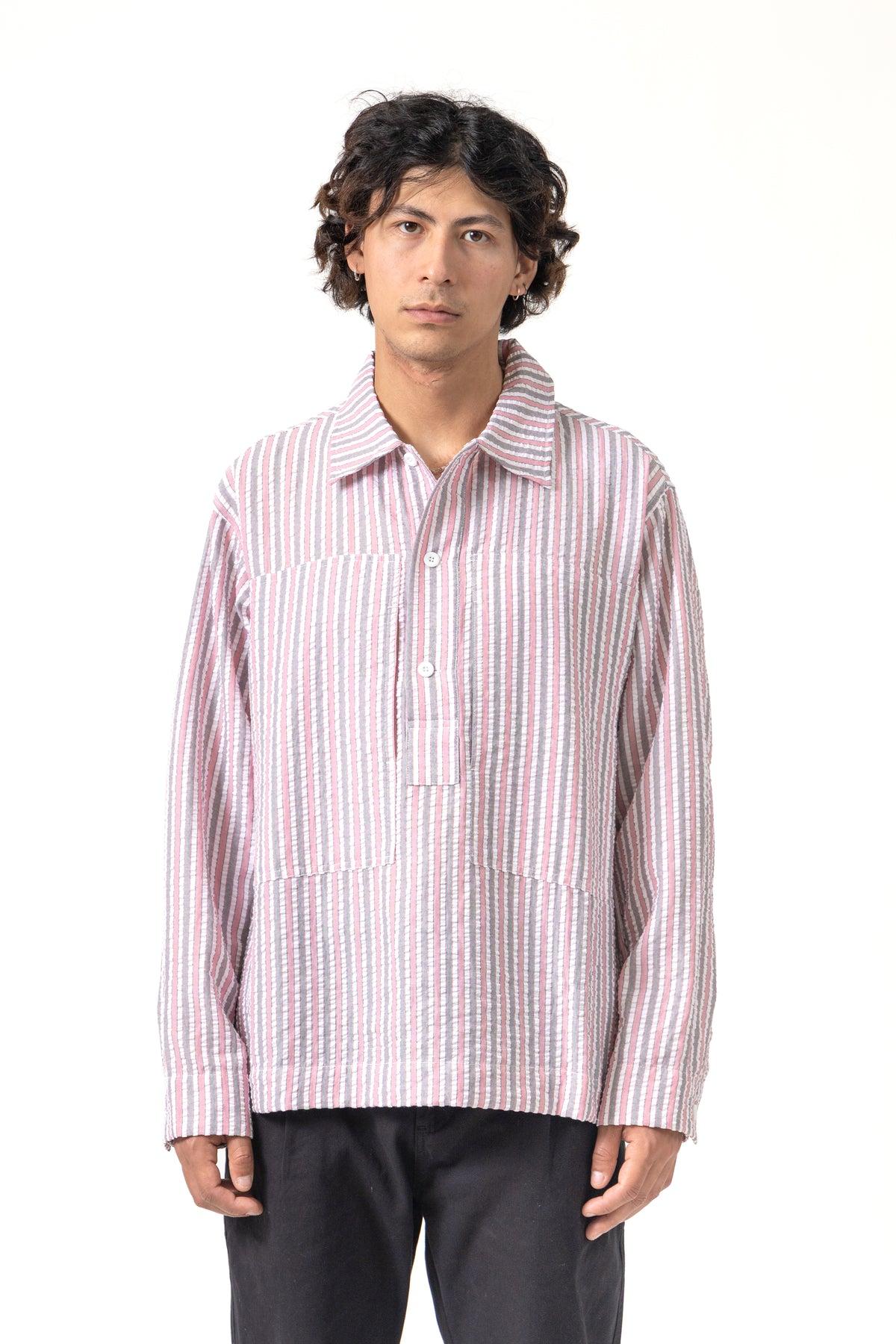 Blacksmith - Striped Military Popover - Red Product Image
