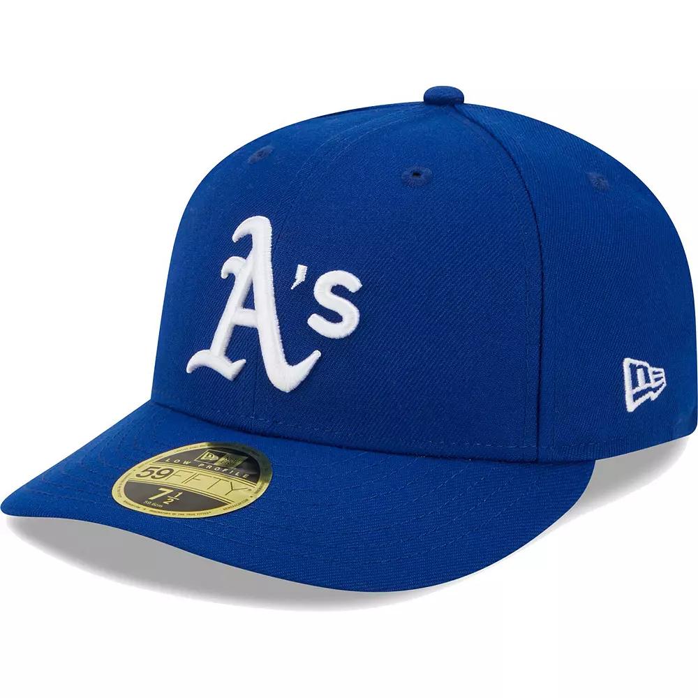 Men's New Era Royal Oakland Athletics White LogoÂ Low Profile 59FIFTY Fitted Hat,  Product Image