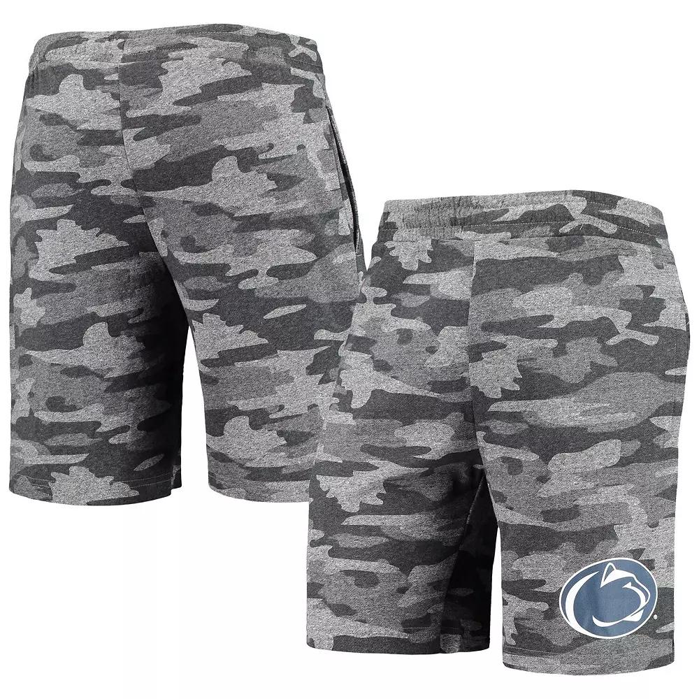 Men's Concepts Sport Charcoal/Gray Penn State Nittany Lions Camo Backup Terry Jam Lounge Shorts,  Product Image