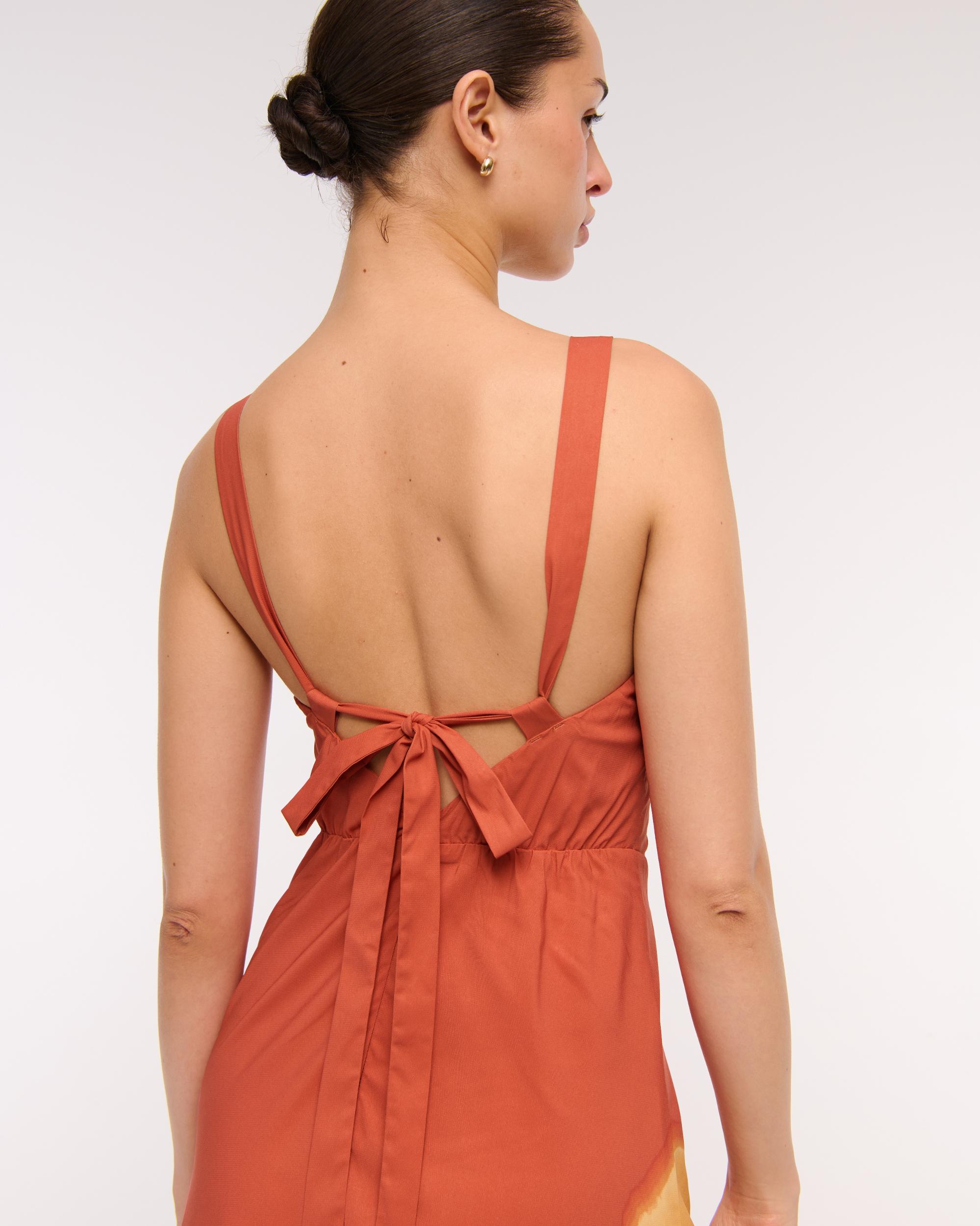 Dipped-Waist Hardware Maxi Dress Product Image