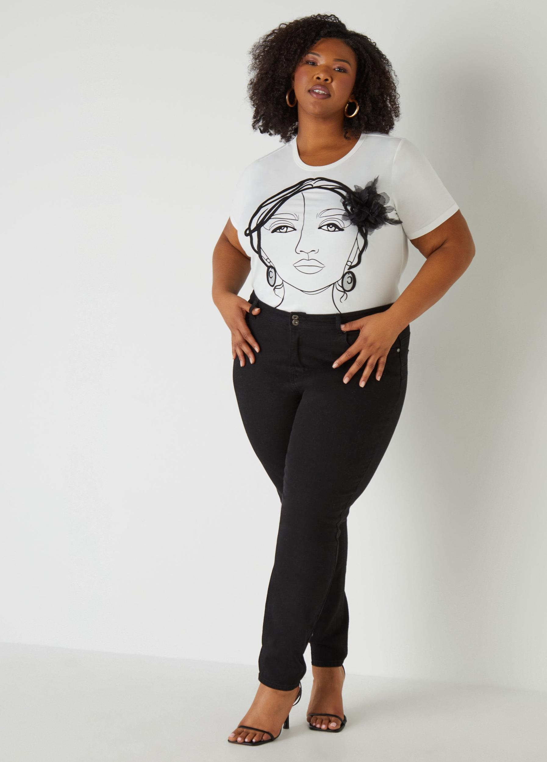 Embellished Profile Graphic Tee Product Image