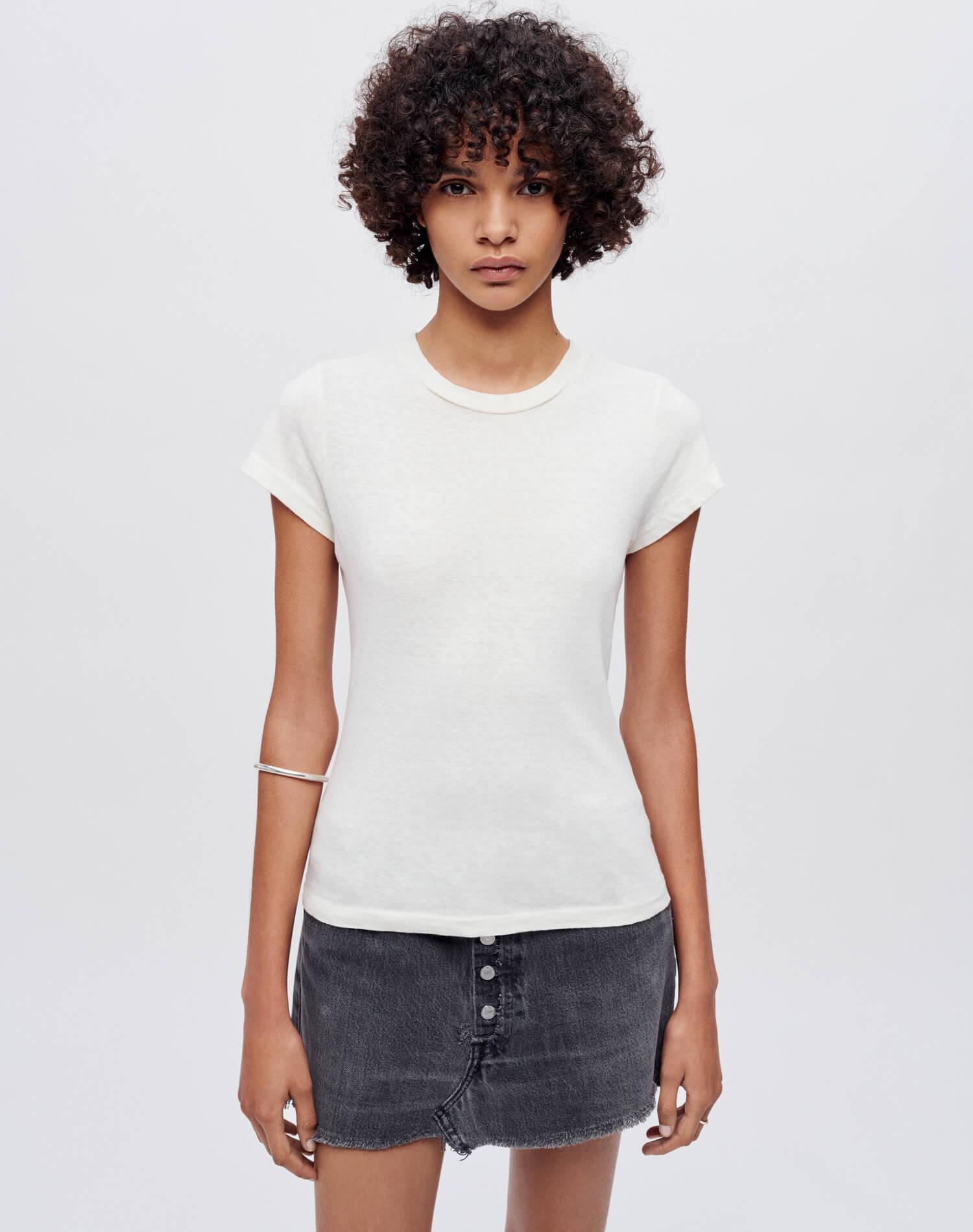 Hanes 1960s Slim Tee - Vintage White Female Product Image