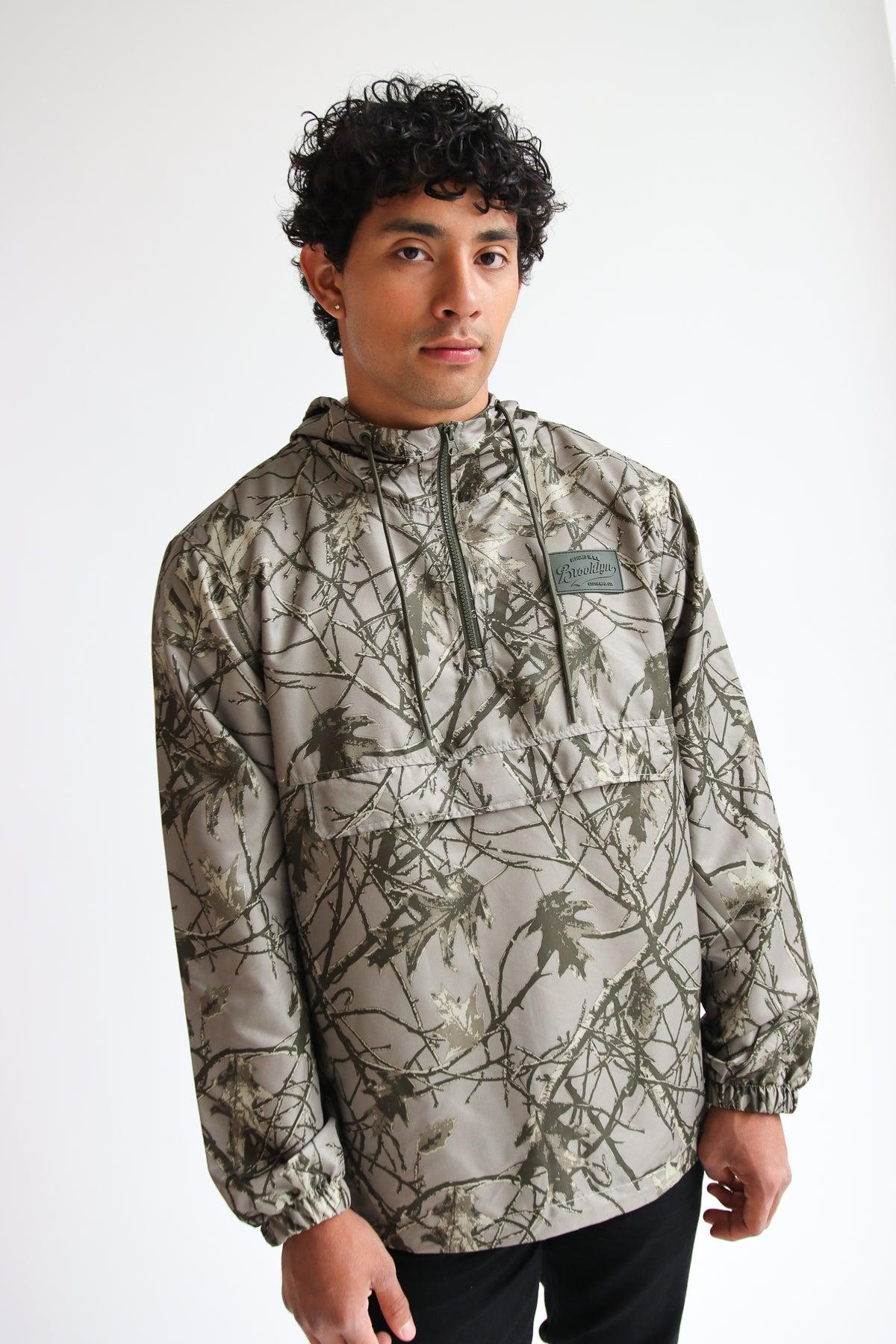 Woodland Camo Pullover Windbreaker Product Image