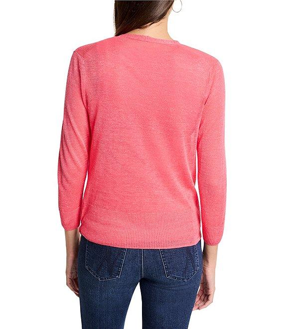 NIC + ZOE 4-Way Knit Open Front 3/4 Sleeve Cardigan Product Image