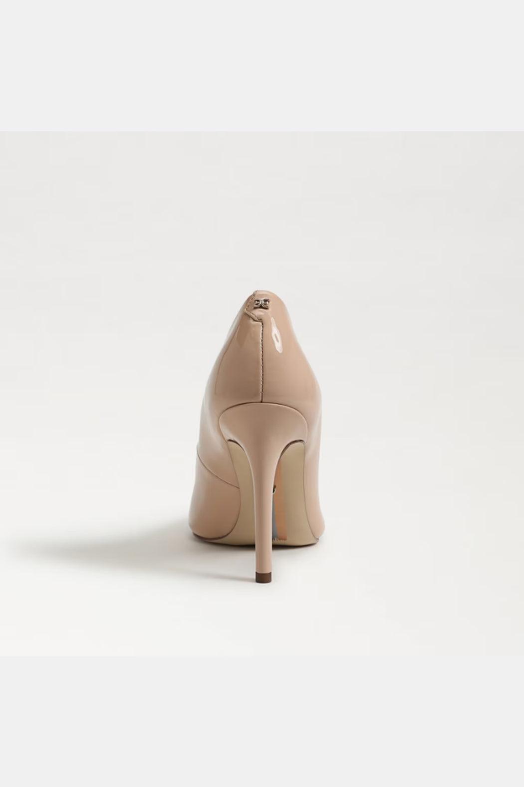 Hazel Pointed Toe Pump- Beige Patent Product Image