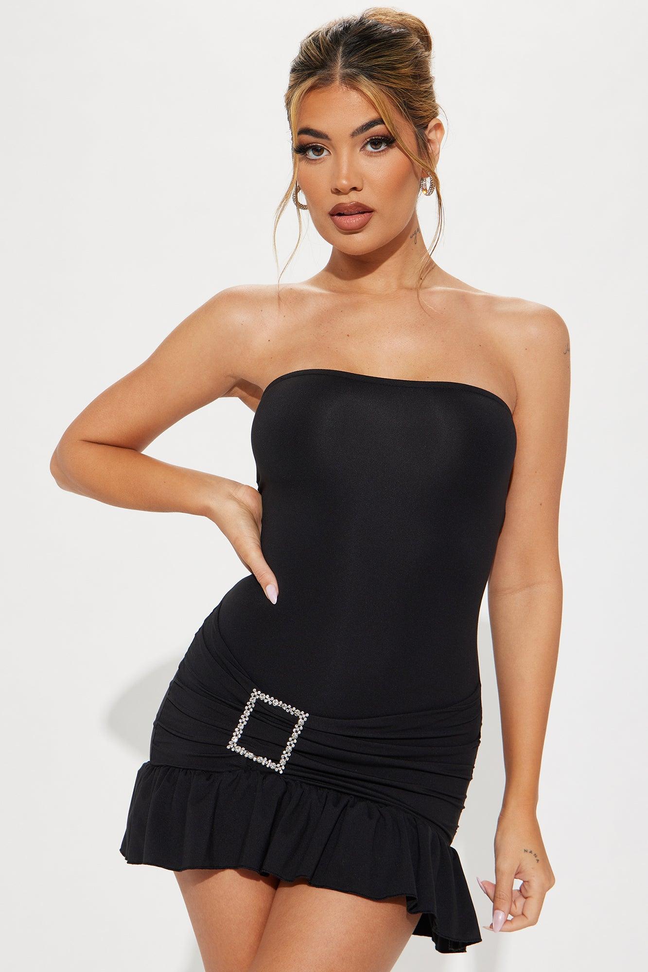 Mahlia Micro Mini Dress - Black Product Image