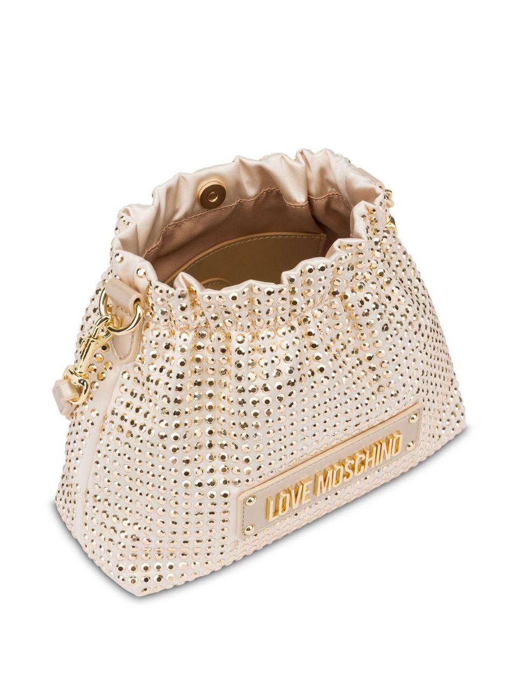 logo-plaque studded cross body bag Product Image