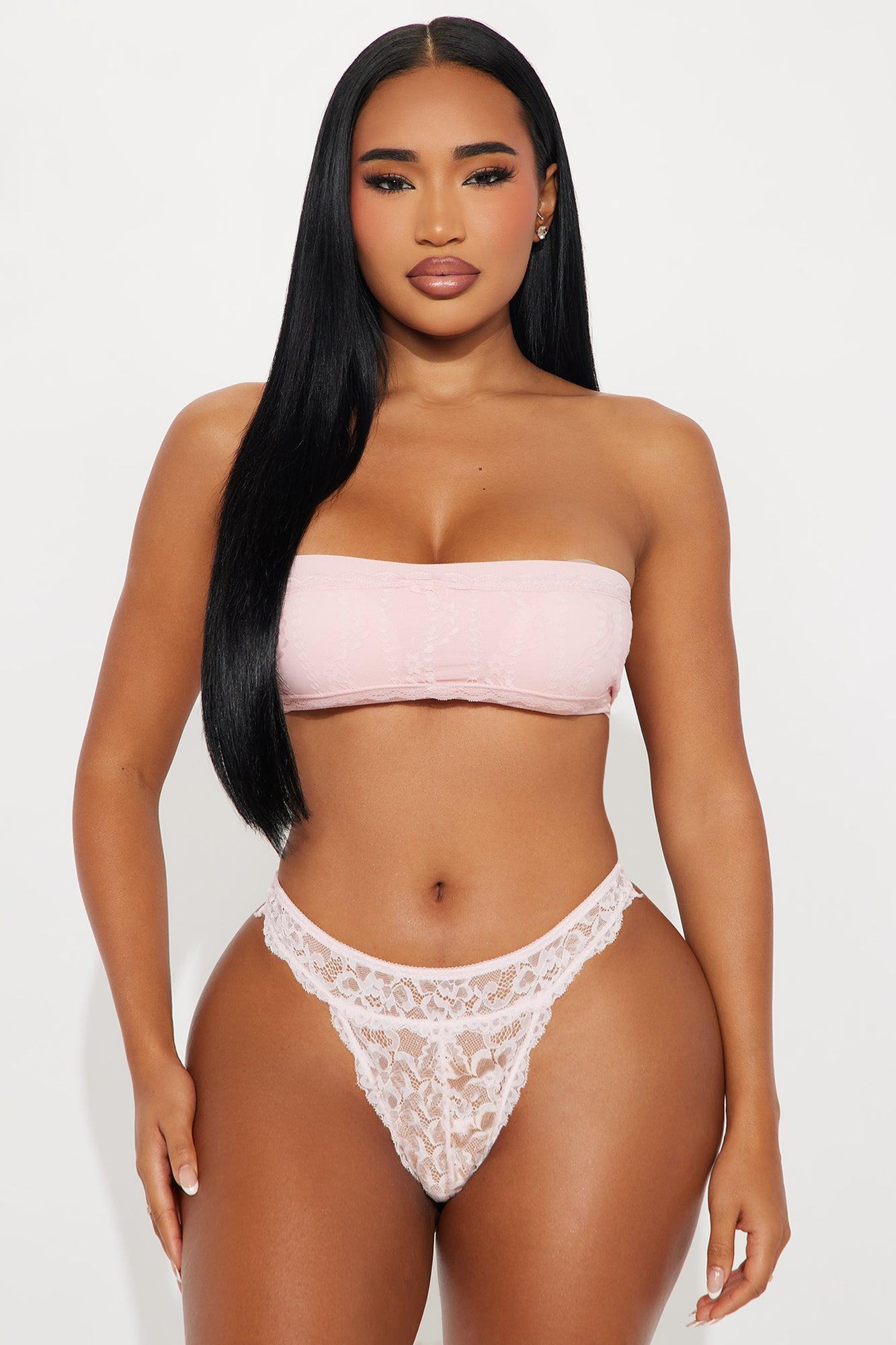 Eyelet Cutie Seamless Bandeau - Pink Female Product Image