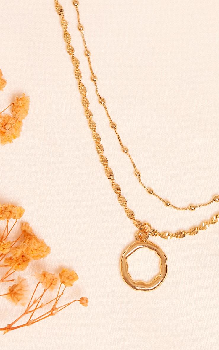 Real Gold Plated Dainty Ball Chain Layered Necklace Product Image