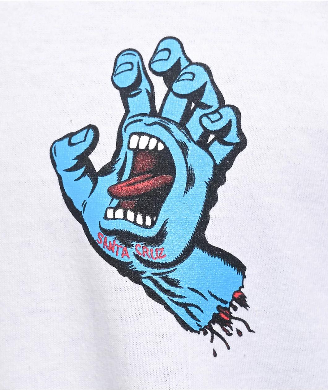 Santa Cruz Screaming Hand White T-Shirt Product Image