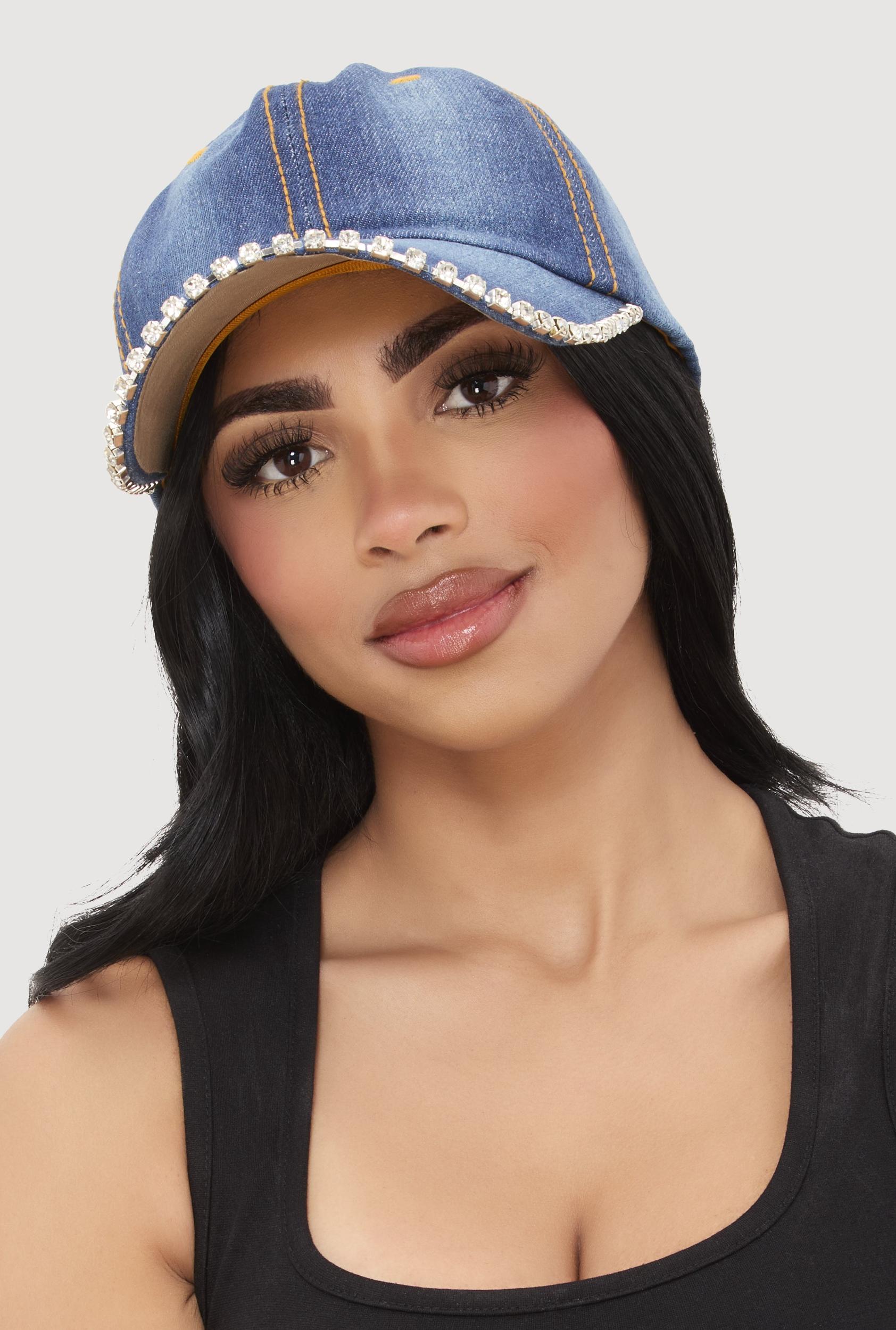 Rhinestone Trim Baseball Hat Female Product Image