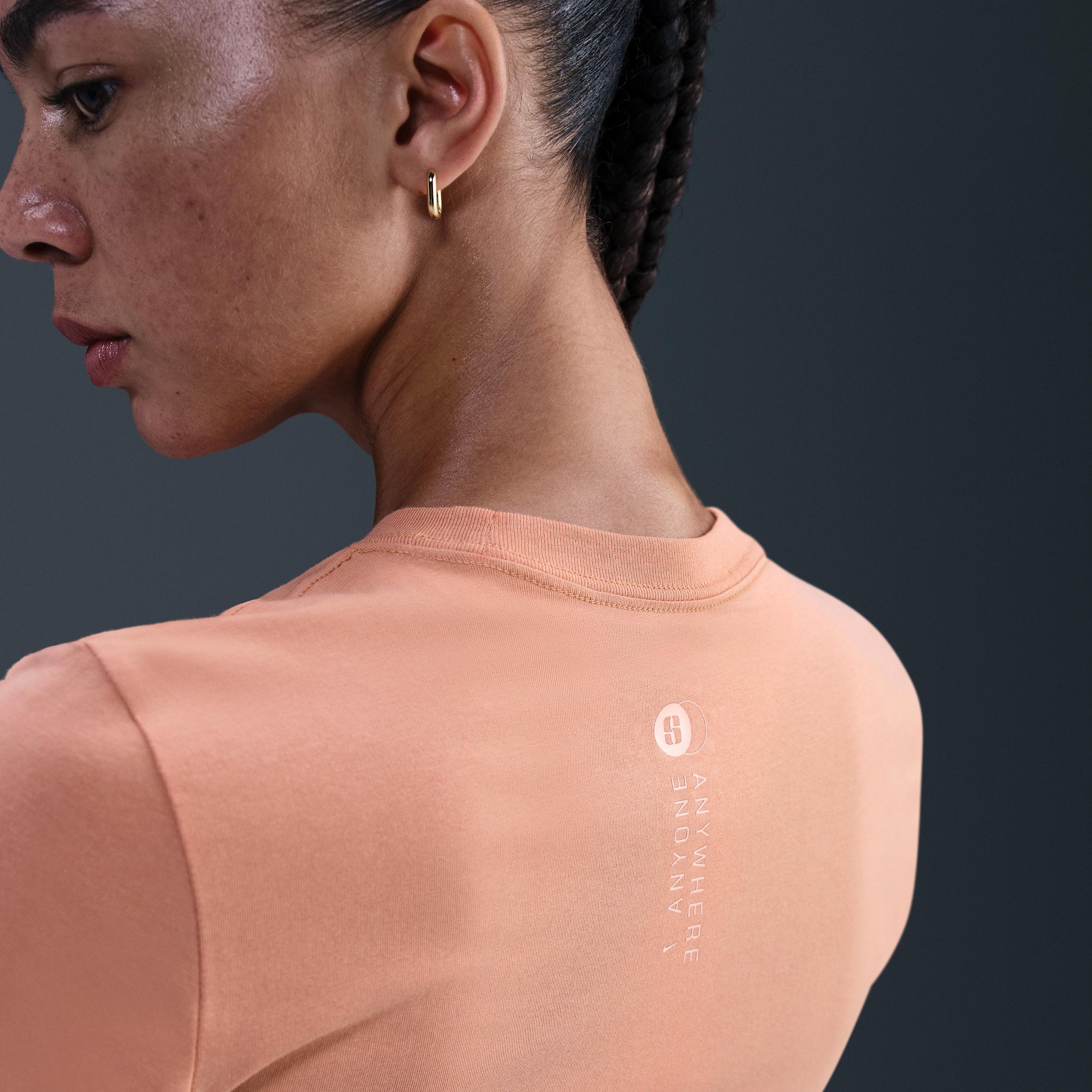 Nike Womens Sabrina Short-Sleeve Cropped T-Shirt | HV6990-415 Product Image