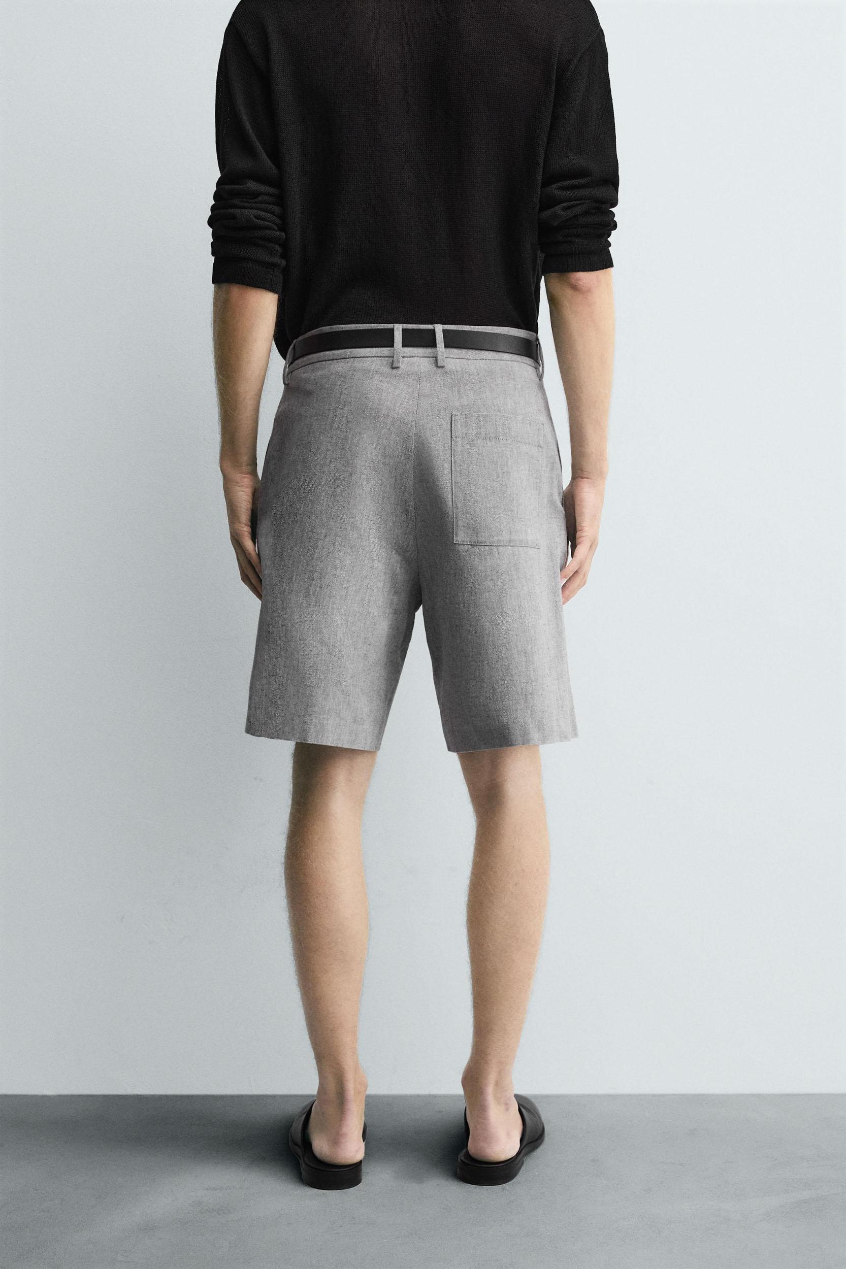 COTTON LINEN SHORTS Product Image