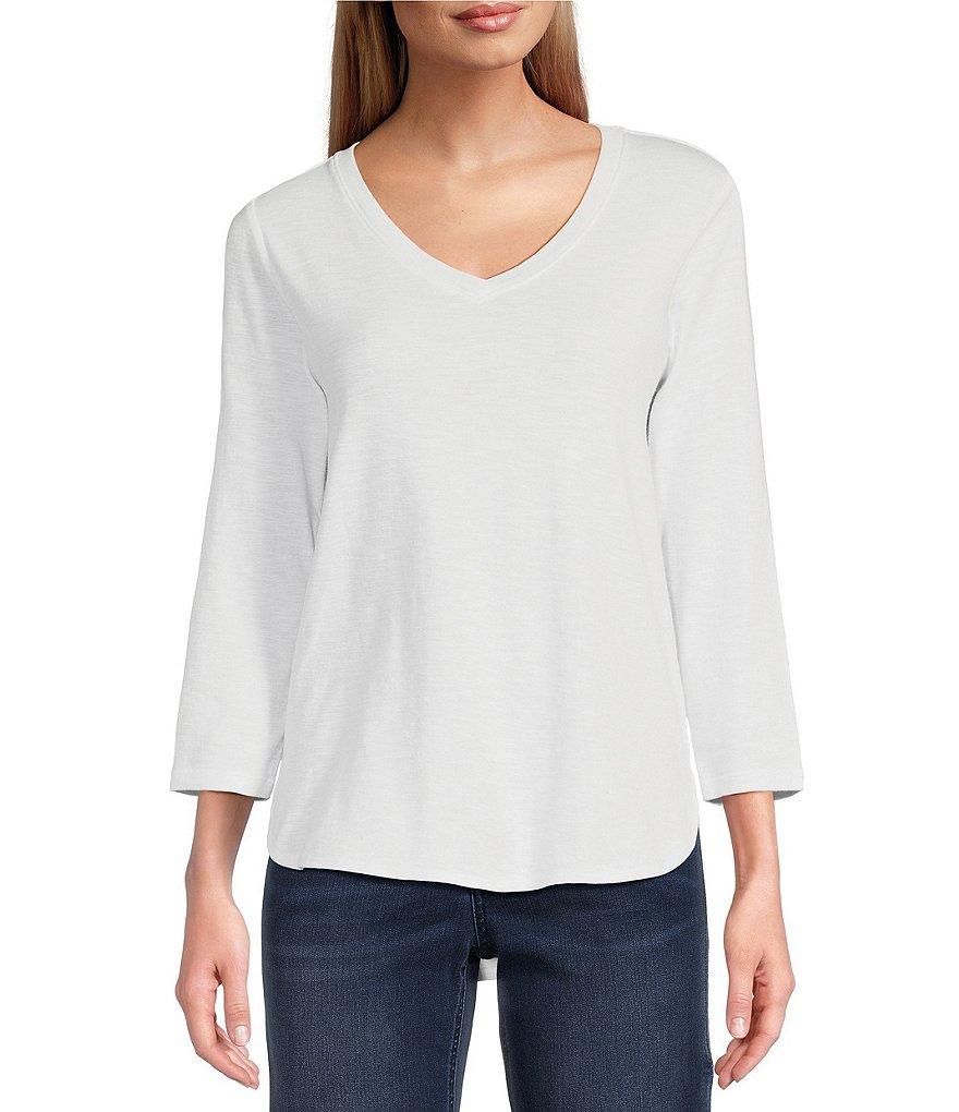 Tommy Bahama Ashby Isles Slub Rib V-Neck 3/4 Sleeve Tee Product Image