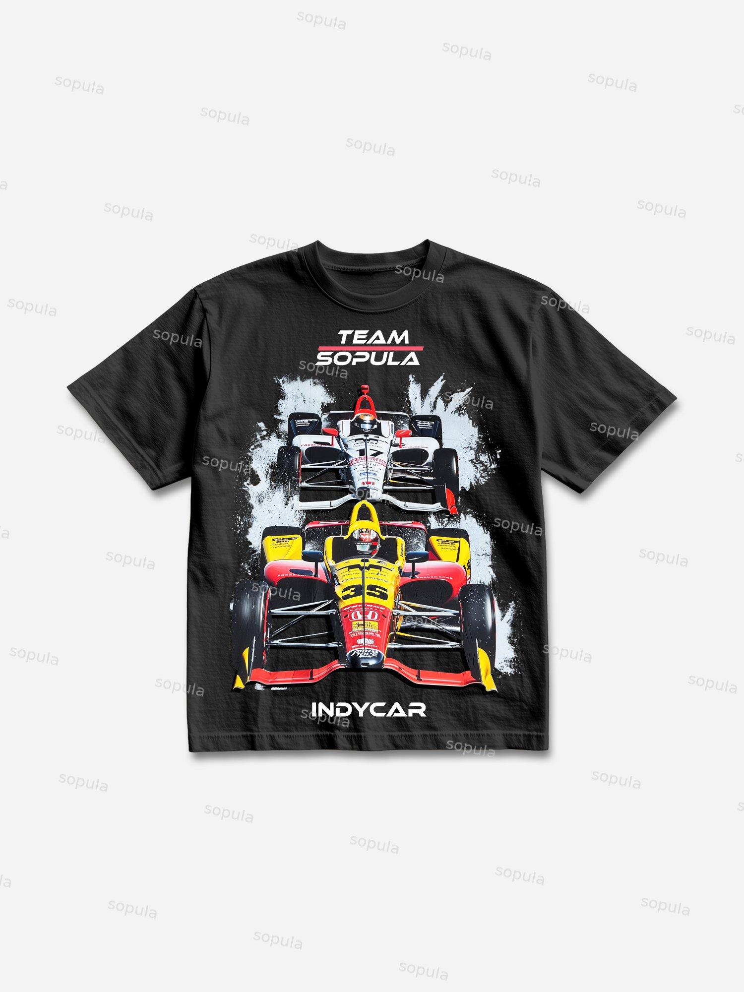 Indycar Racing Team Graphics Cotton T-shirt Product Image