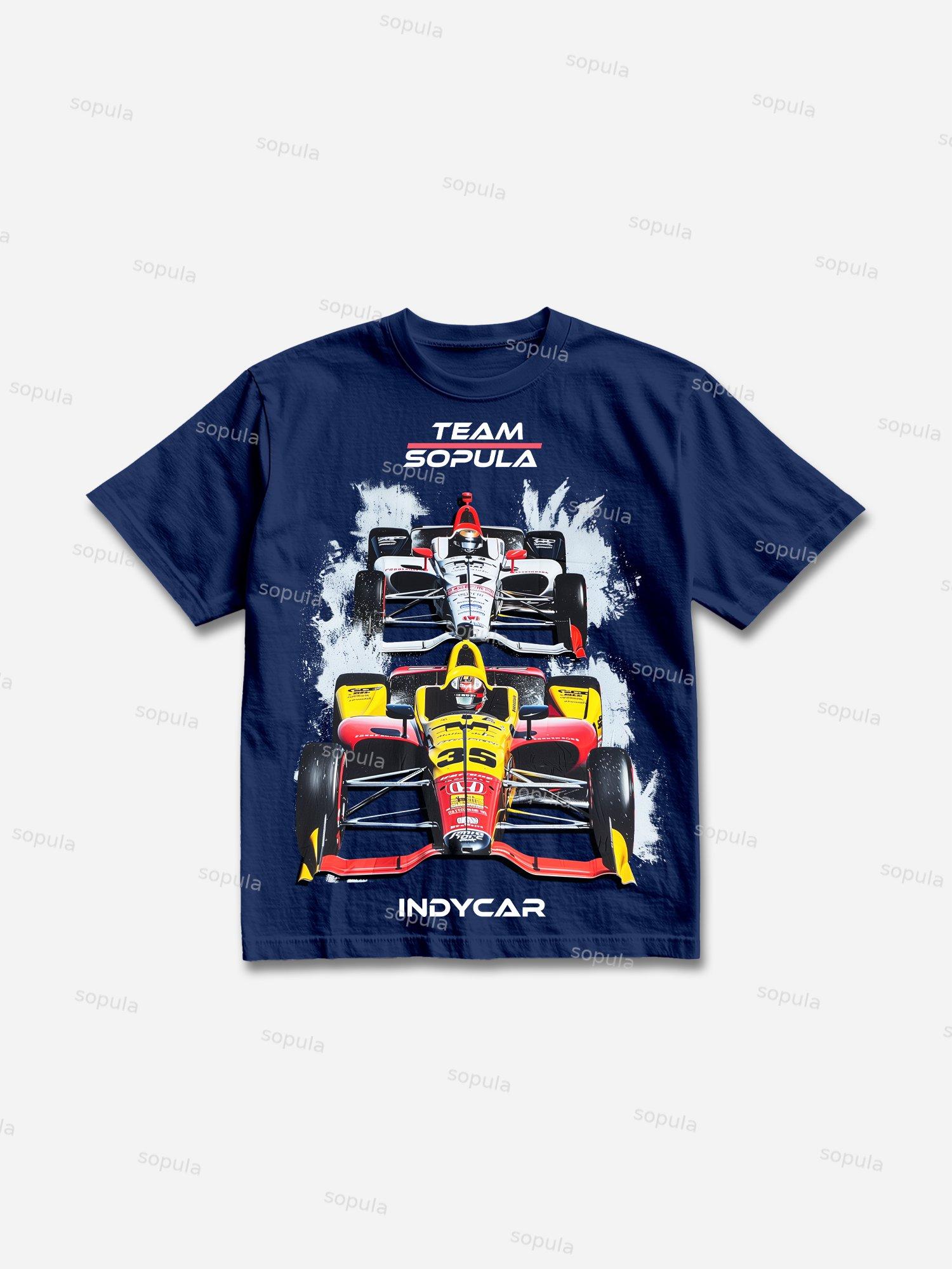 Indycar Racing Team Graphics Cotton T-shirt Product Image