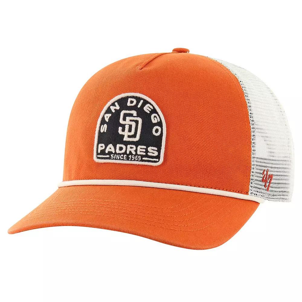 Men's '47 Orange San Diego Padres Cypress Trucker Hitch Adjustable Hat Product Image