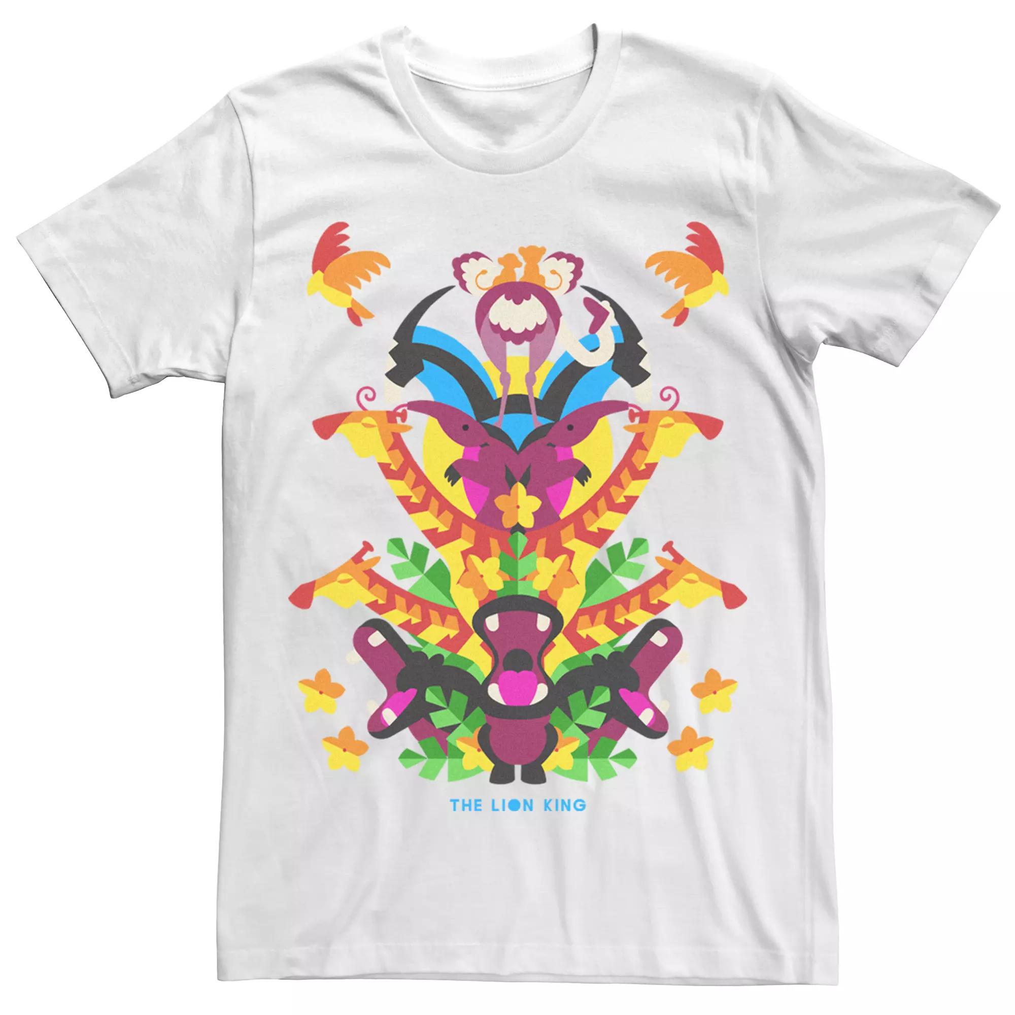 Men's Lion King Colorful Animal Stack Tee,  Product Image
