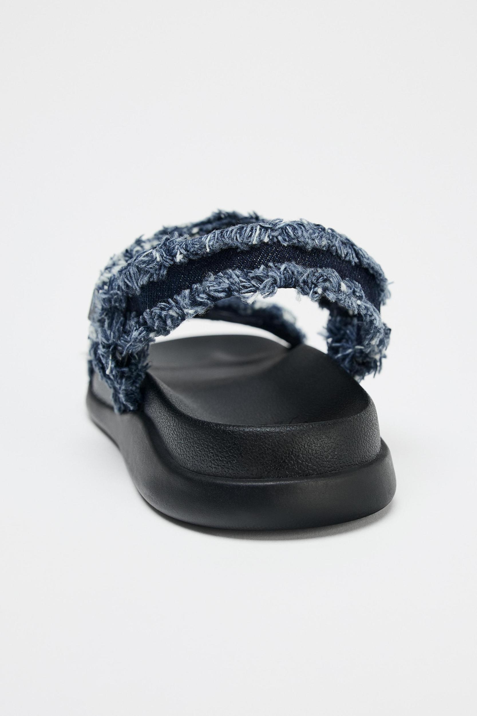DENIM PLATFORM SANDALS Product Image