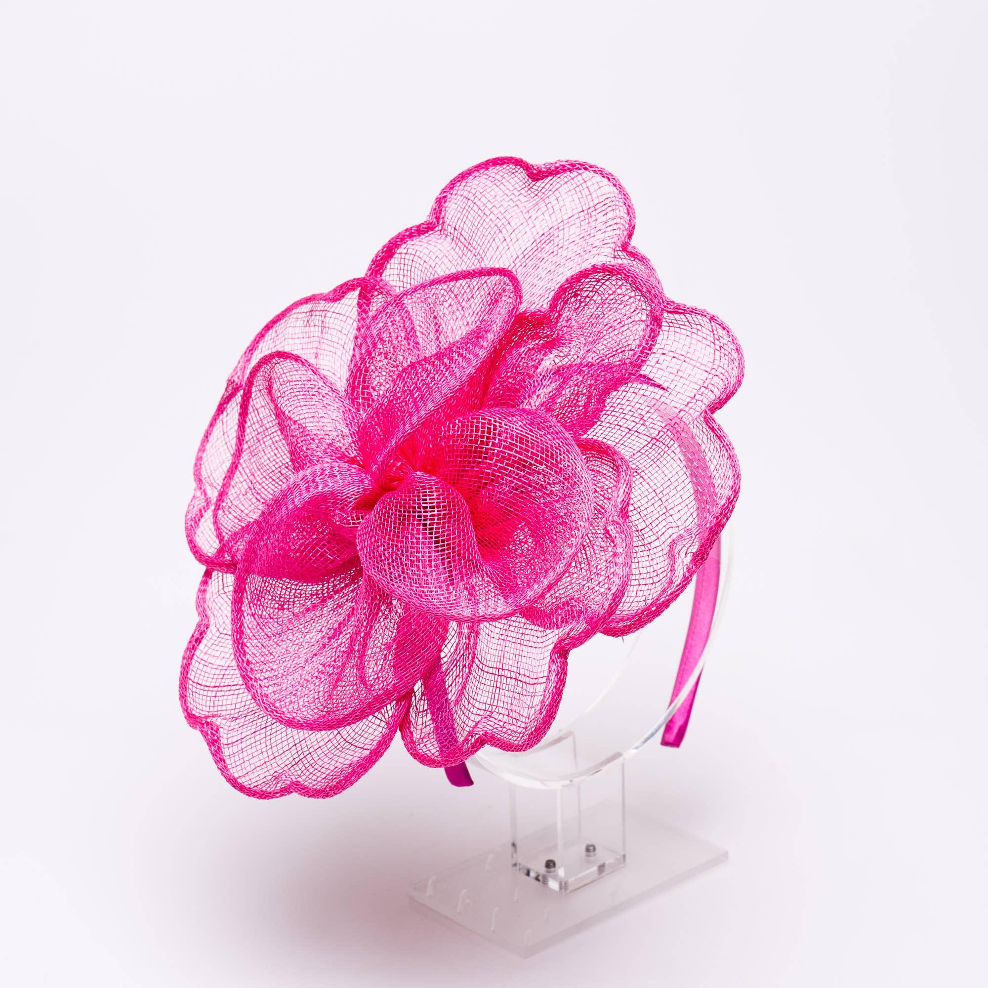 Sinamay Peony Pedal Narrow Headband Fascinator Product Image