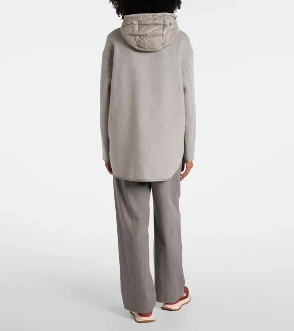 MONCLER Reposse Convertible Wool And Cashmere-blend Jacket In Gray Product Image