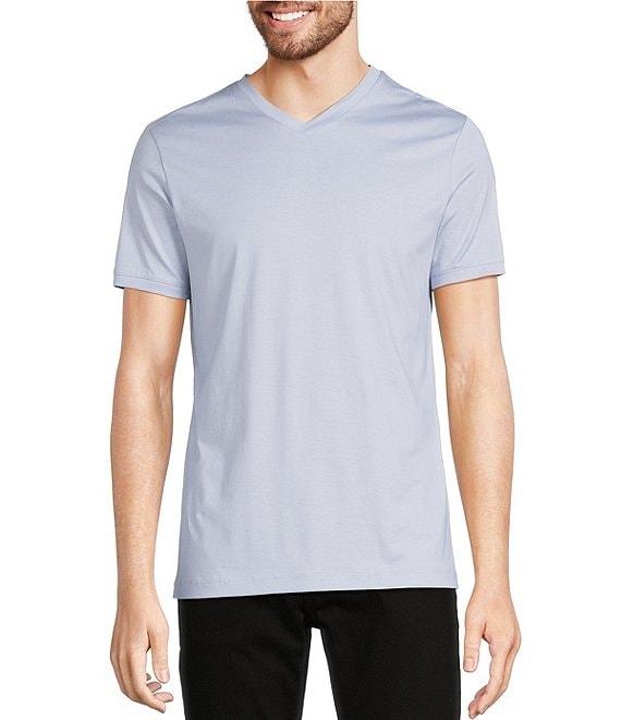 Murano Liquid Luxury Slim-Fit Short-Sleeve V-Neck T-Shirt Product Image