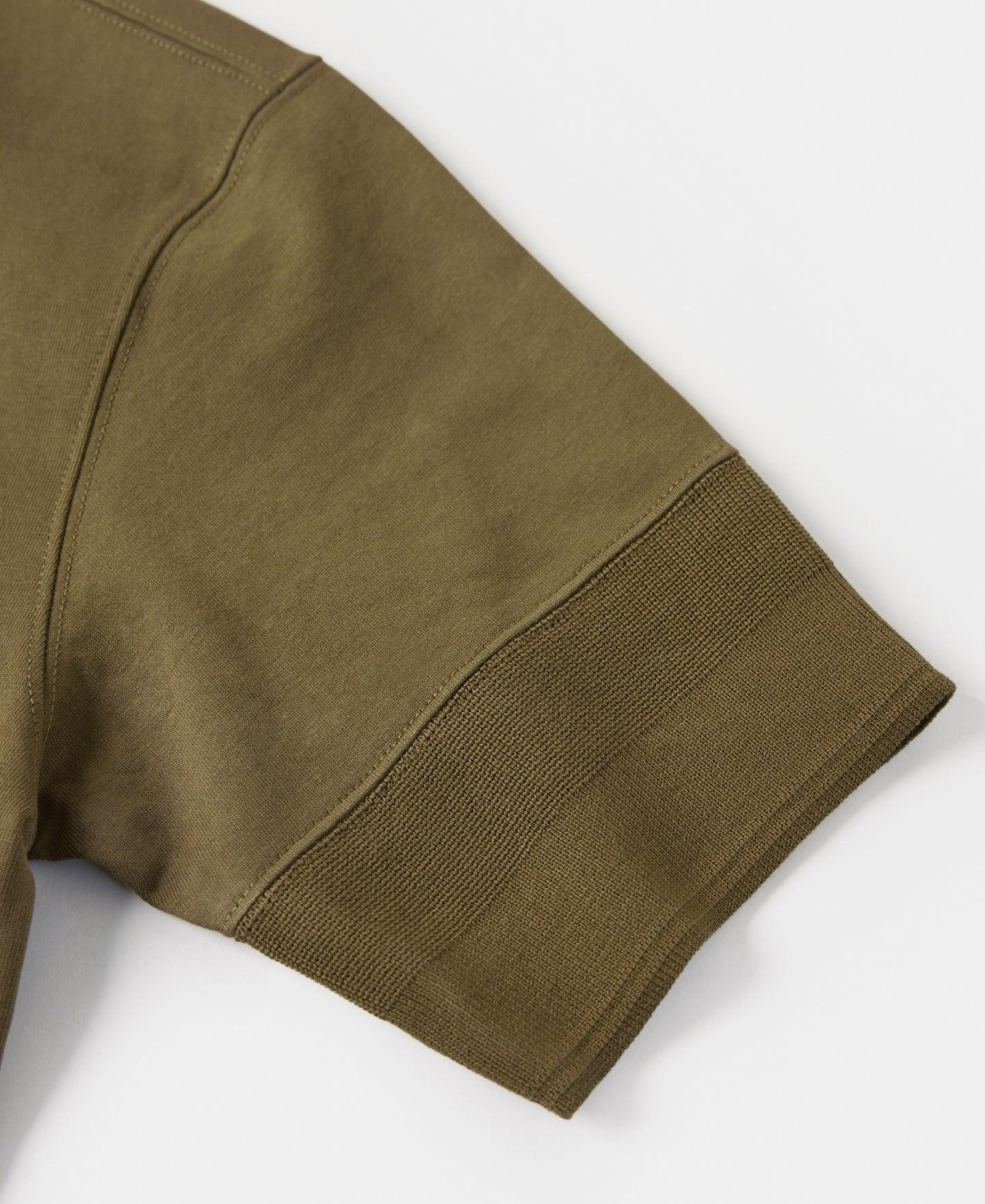 Vintage Short Sleeve Henley T-Shirt - Olive Product Image