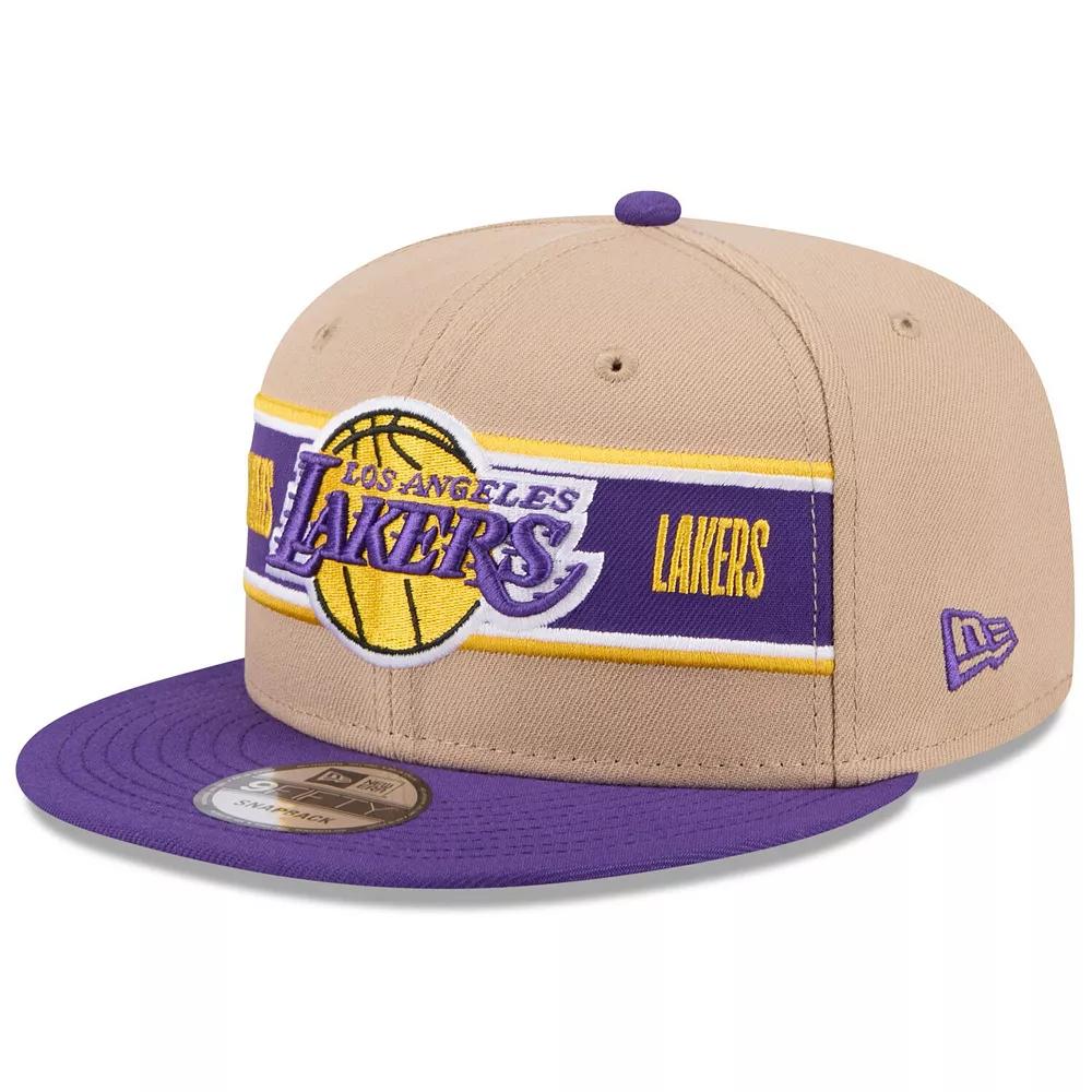 Men's New Era Tan/Purple Los Angeles Lakers 2024 NBA Draft 9FIFTY Snapback Hat, Team Product Image