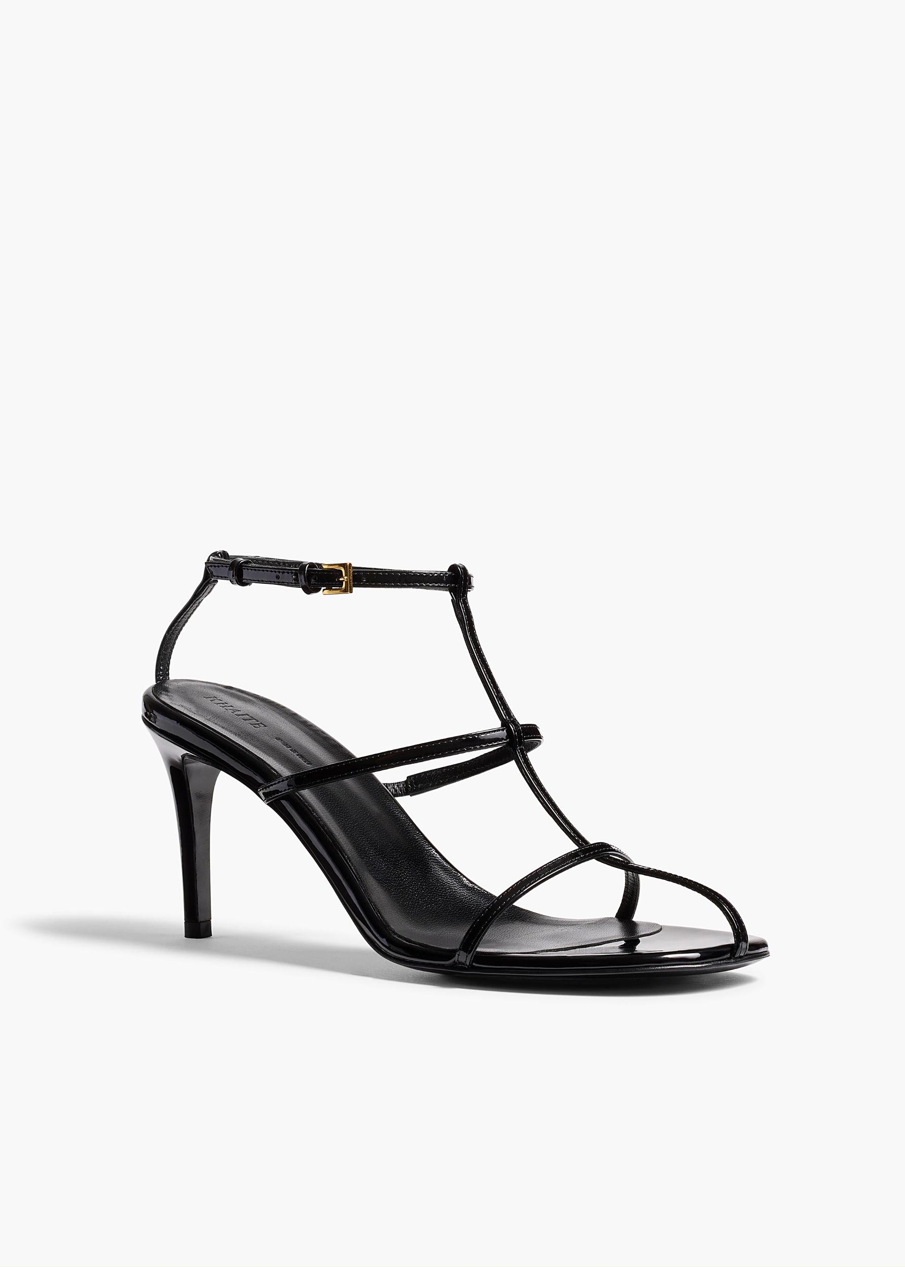 Cage Sandal in Black Patent Leather Product Image