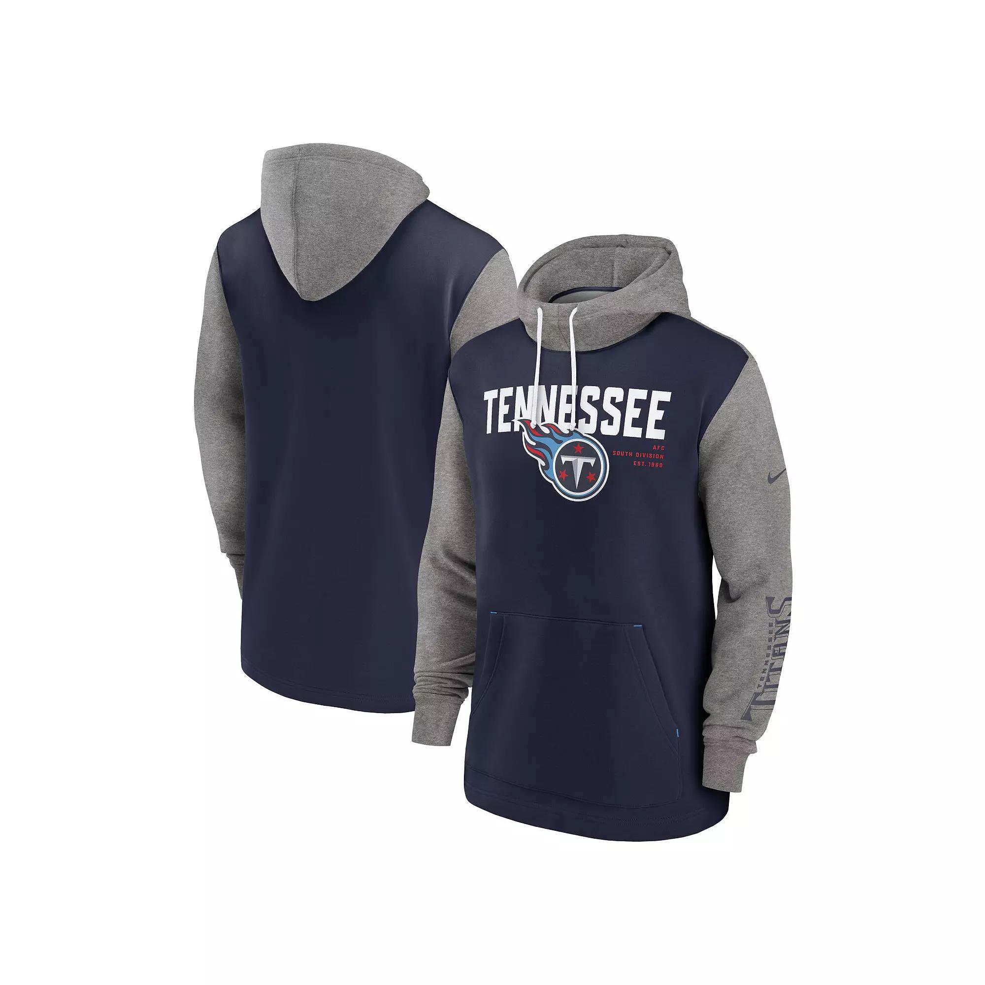 Men's Nike Navy Tennessee Titans Fashion Color Block Pullover Hoodie,  Product Image