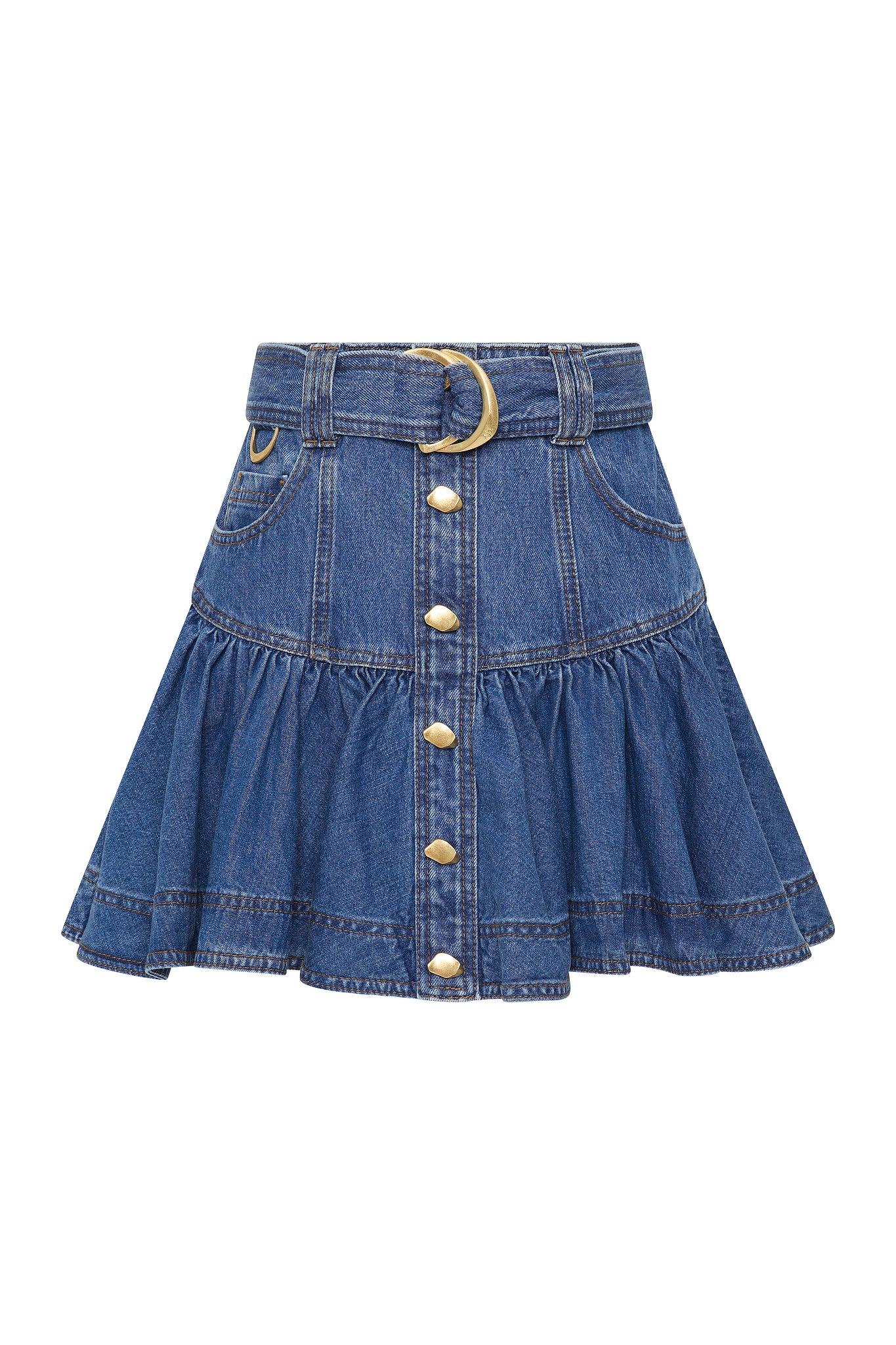 Elena Denim Mini Skirt Product Image