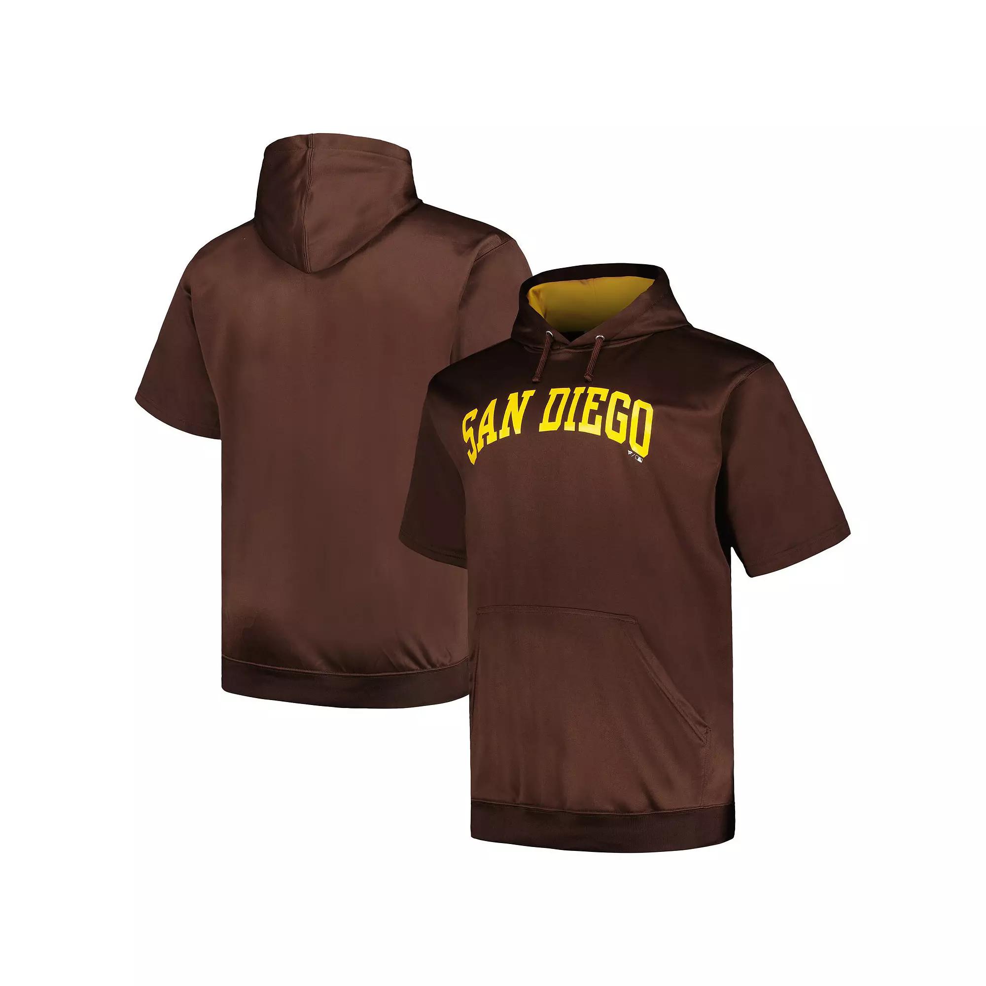 Men's Profile Brown San Diego Padres Big & Tall Contrast Short Sleeve Pullover Hoodie,  Product Image