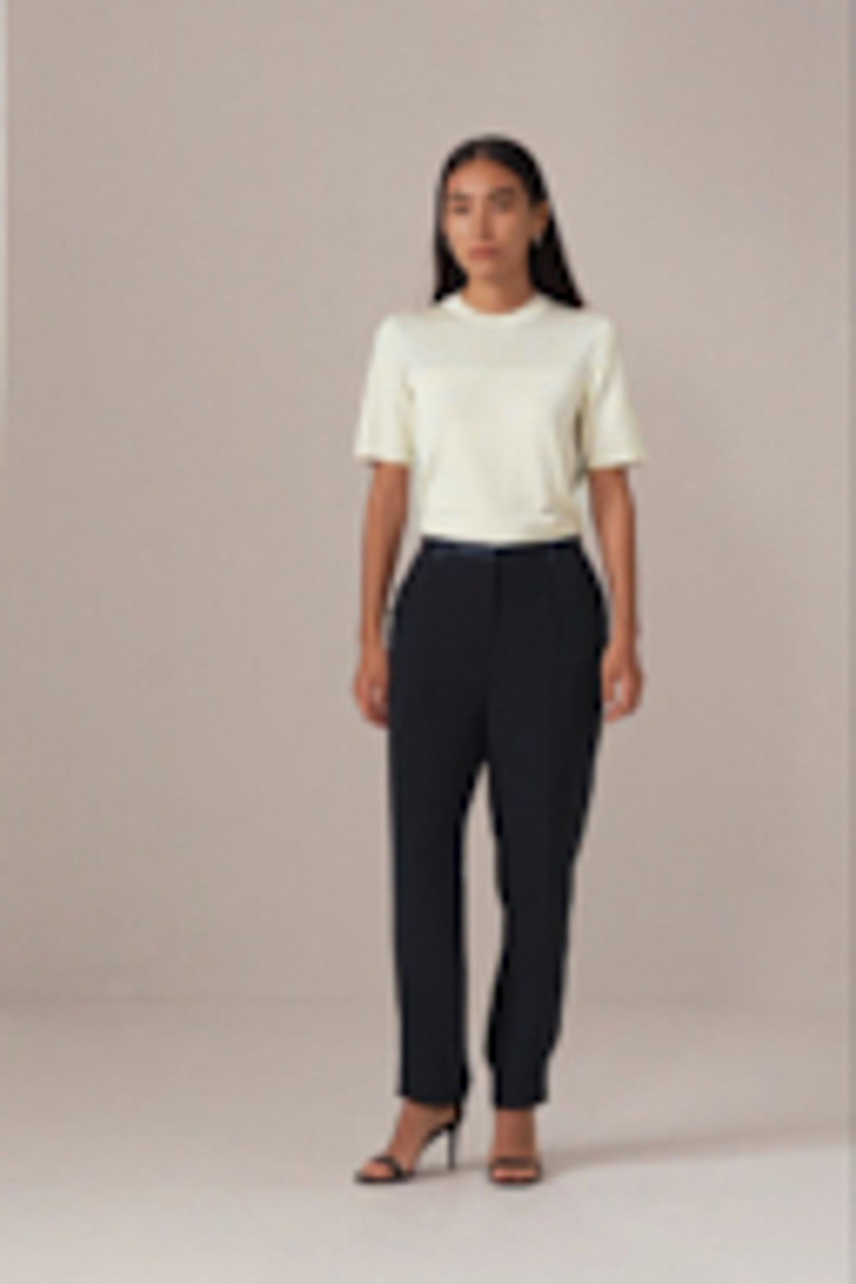 Sophisticated Slim-Fit Adjustable Ankle Pants Product Image