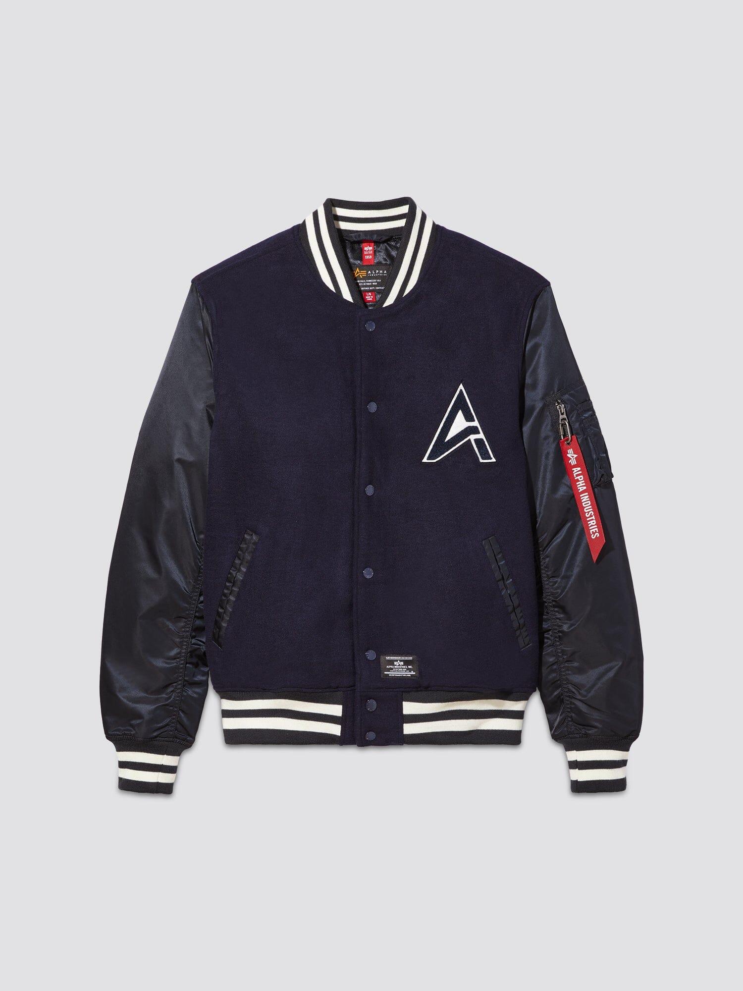 WOMEN'S MA-1 WOOL VARSITY JACKET (REPLICA BLUE) Product Image