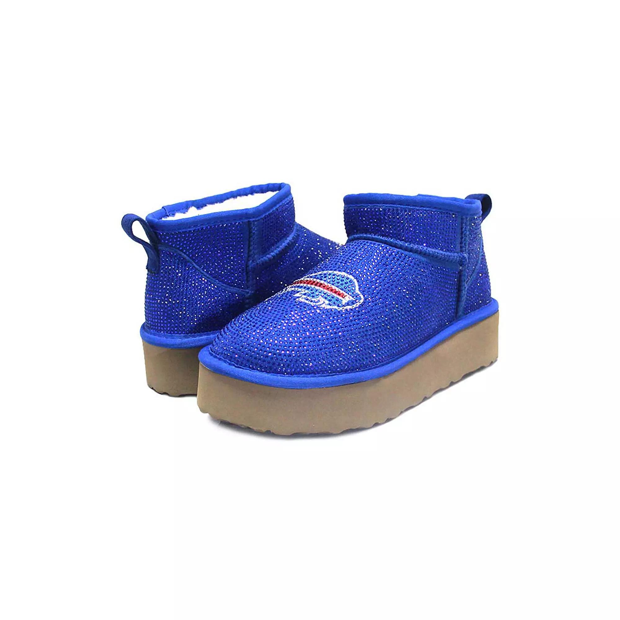 Women's Cuce Royal Buffalo Bills Crystal Platform Boots,  Product Image