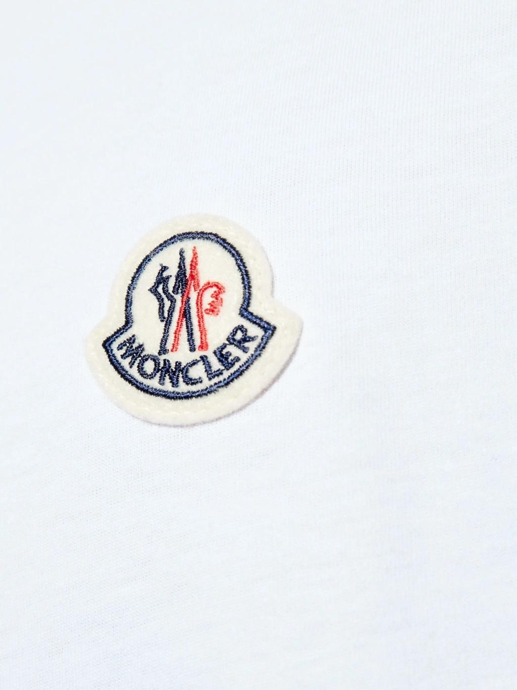 MONCLER Mens White Brand-patch Short-sleeve Pack Of Three Cotton-jersey T-shirt Product Image