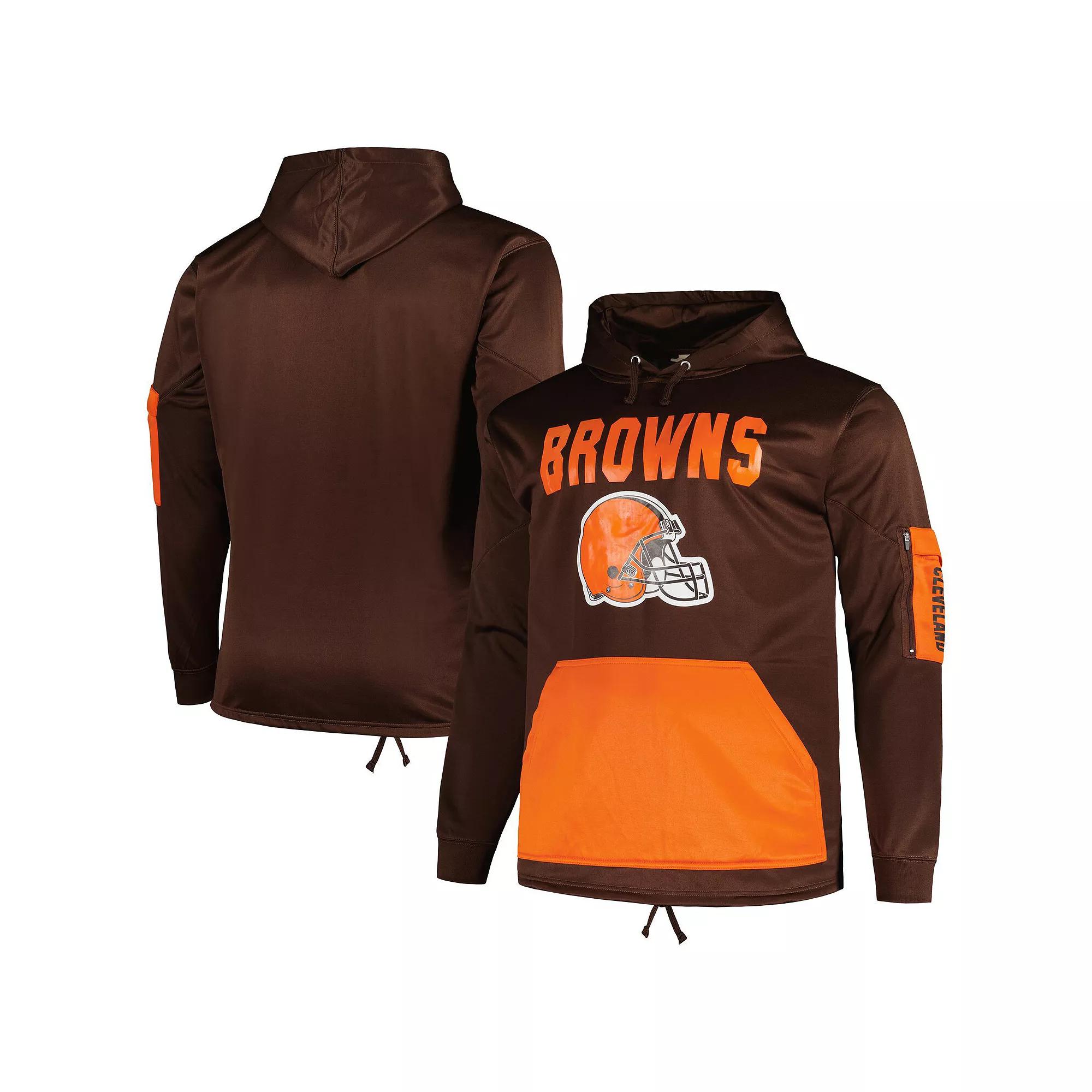 Men's Fanatics Branded  Brown Cleveland Browns Big & Tall Pullover Hoodie, Size: 4XB Product Image