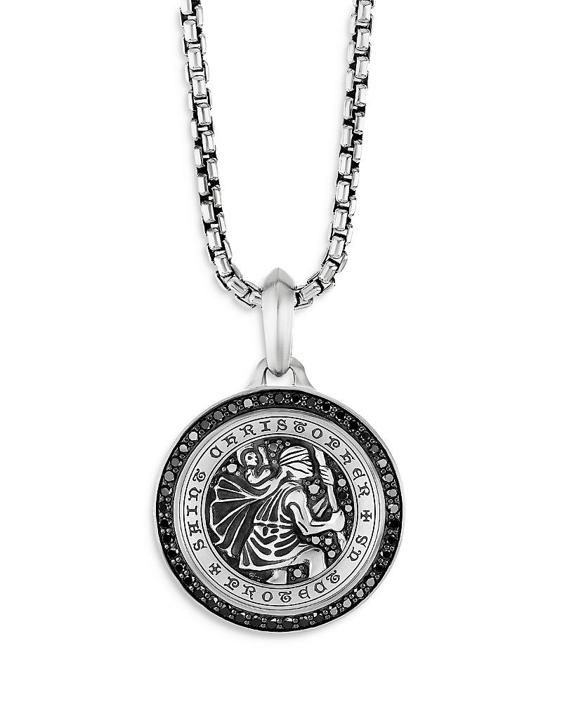 Mens St. Christopher Amulet in Sterling Silver Product Image