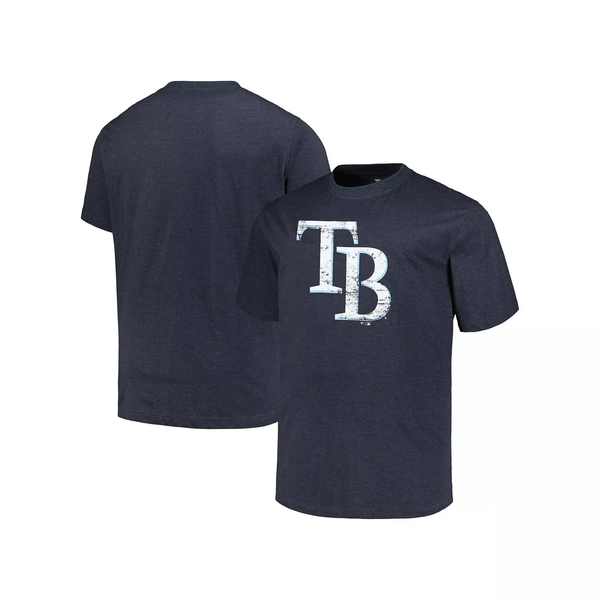 Men's Profile Heather Navy Tampa Bay Rays Big & Tall Weathered Logo T-Shirt,  Product Image