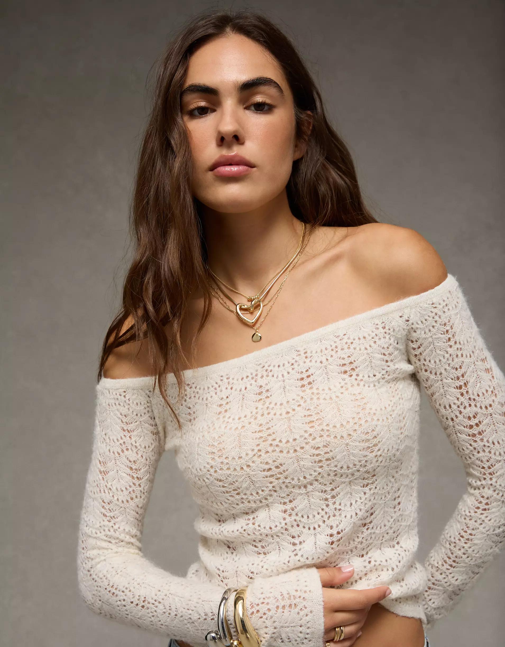 AE Off-The-Shoulder Sweater  Product Image