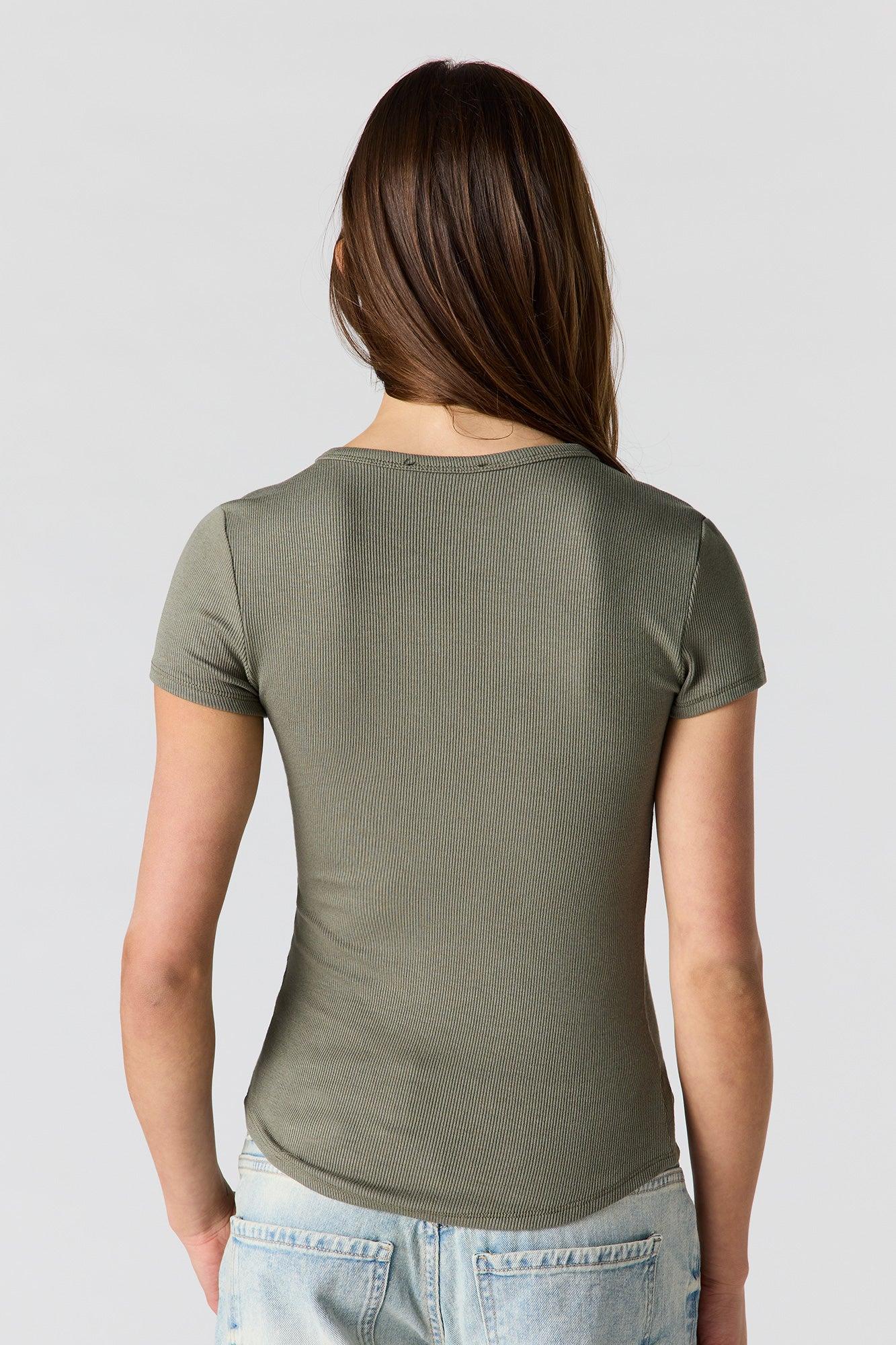 Classic Ribbed T-Shirt Female Product Image