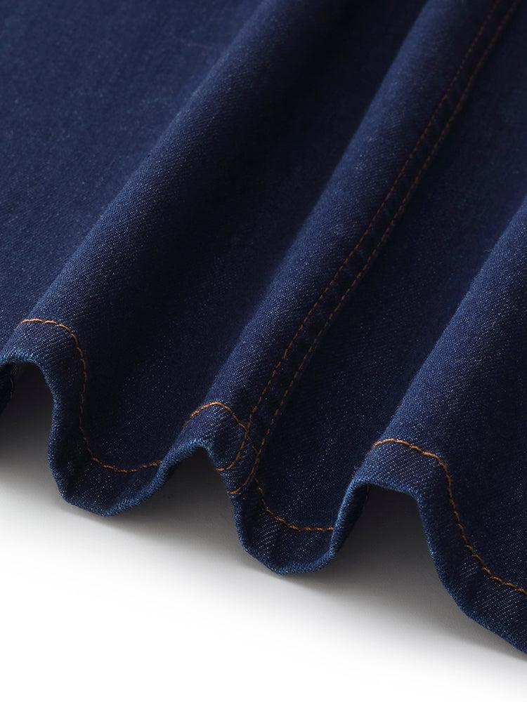 Denim A-Line Adjustable Waist Women Skirt Product Image